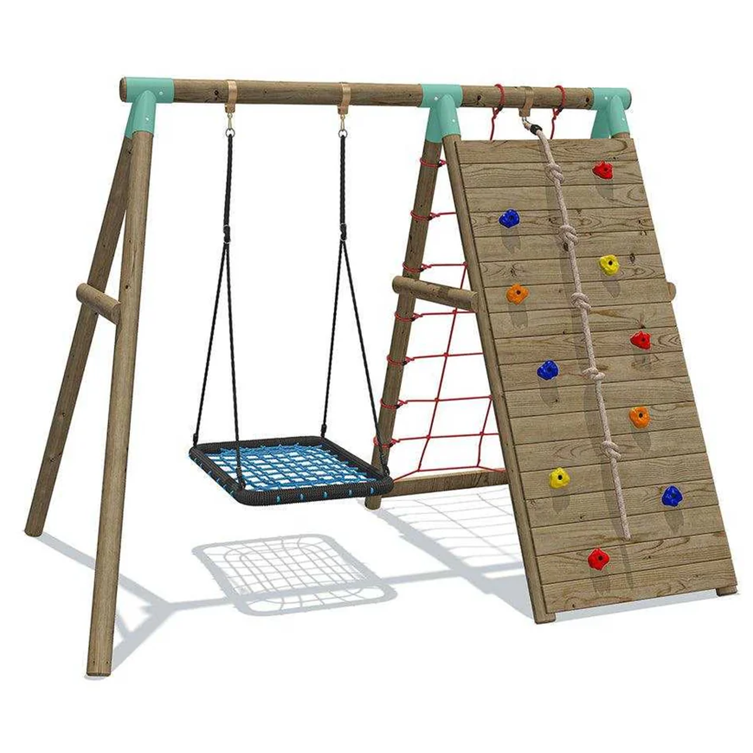 Wild Aussie Wooden Climber & Nest Swing Set