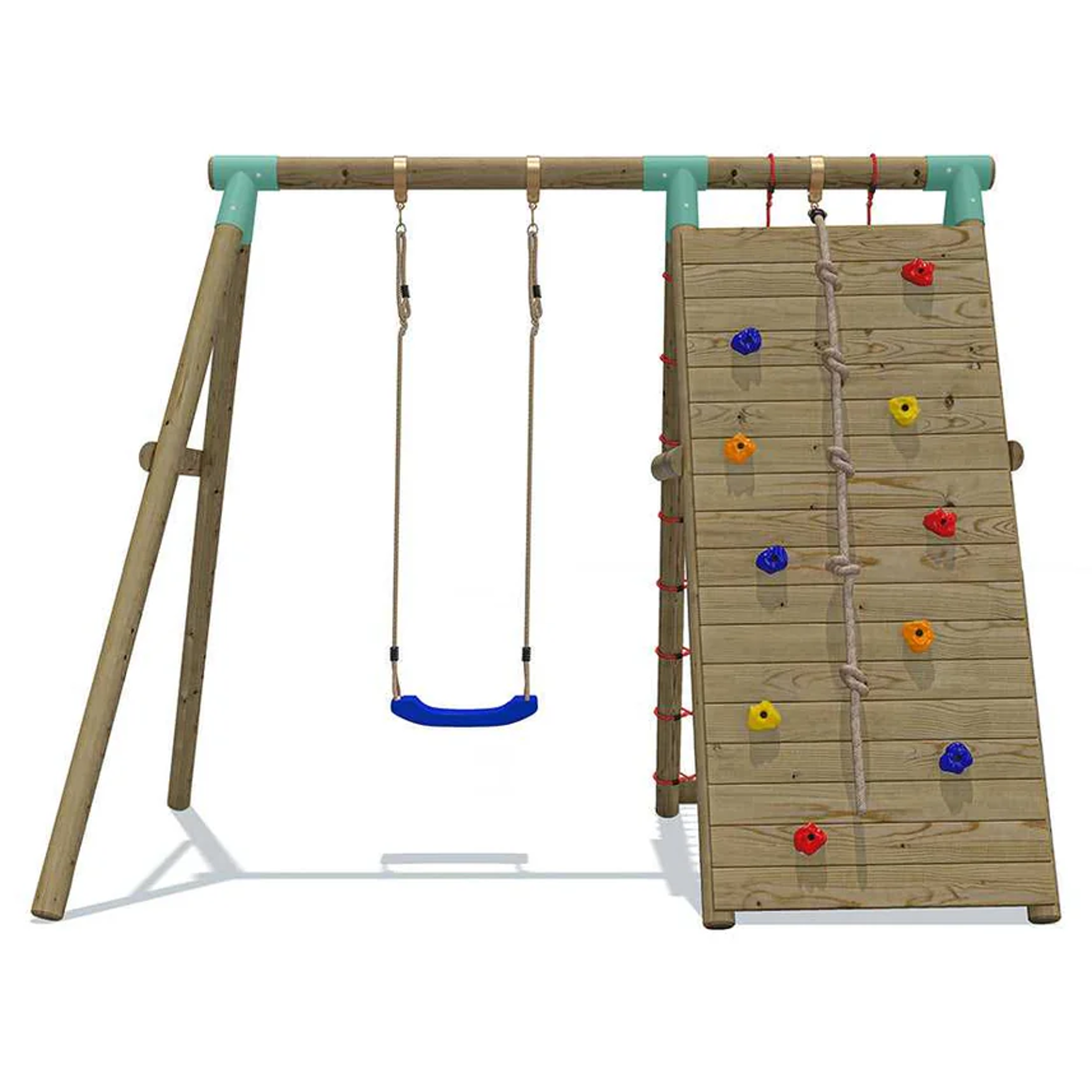Wild Aussie Wooden Climber Swing Set