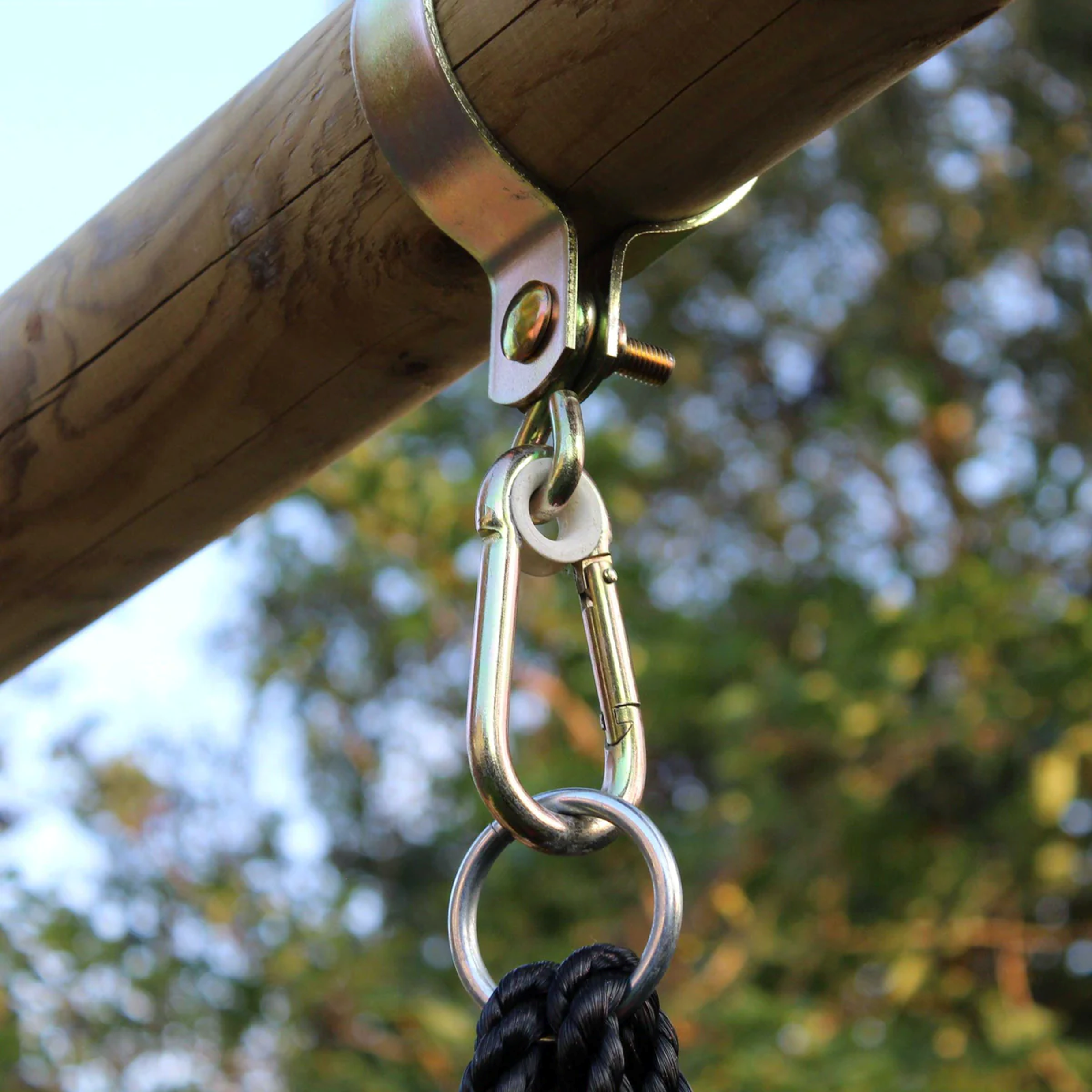 Wild Aussie 120cm Round Nest Wooden Swing Set with Baby Seat