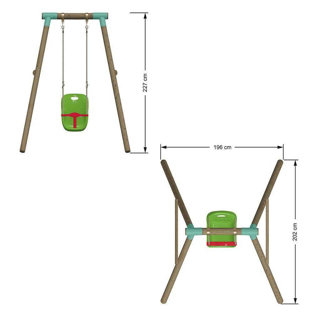 Wild Aussie “Grow With Me” 2-in-1 Wooden Swing Set