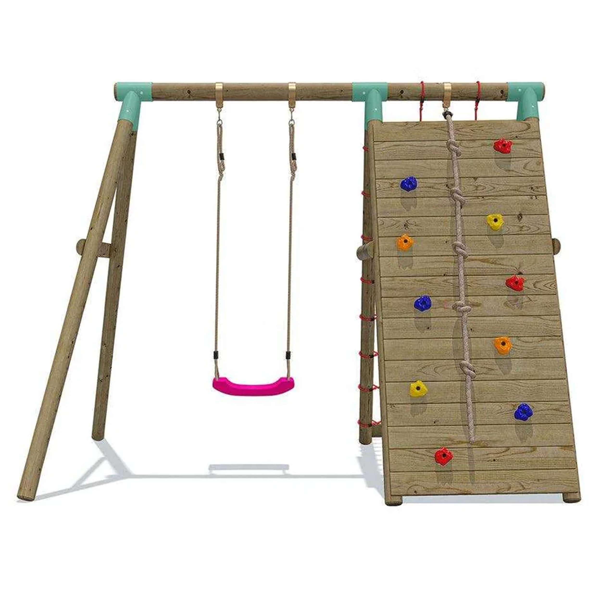 Wild Aussie Wooden Climber Swing Set