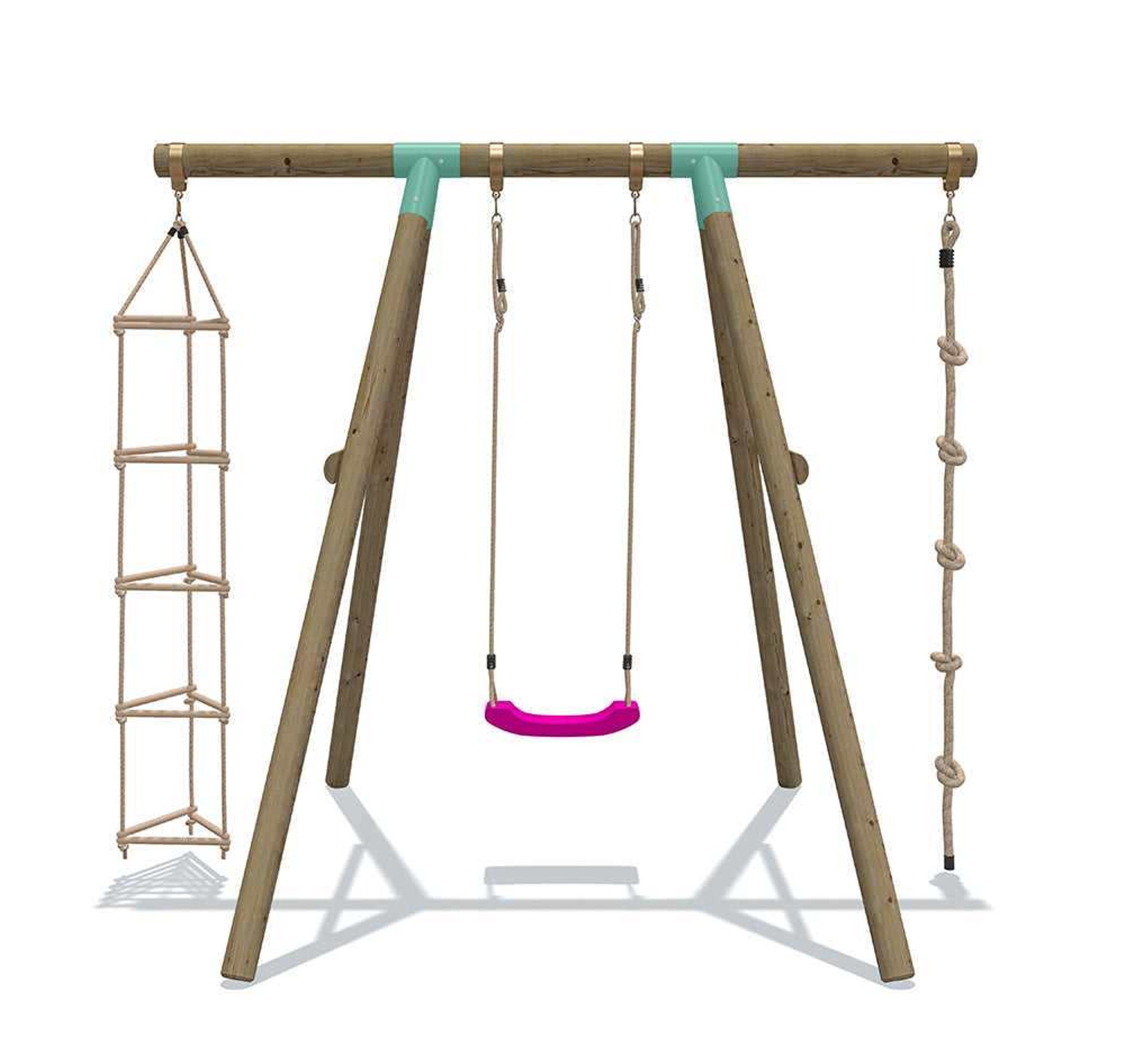 Wild Aussie 3 in 1 Wooden Swing Set