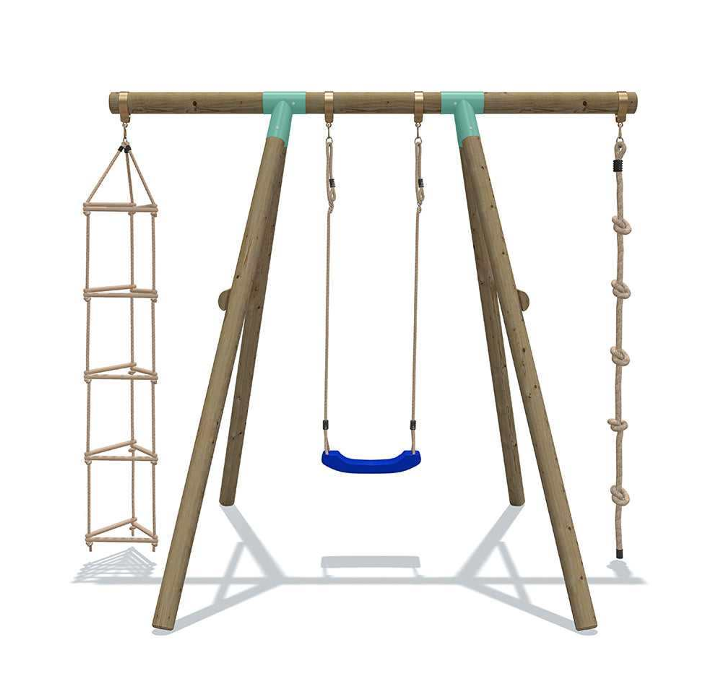 Wild Aussie 3 in 1 Wooden Swing Set