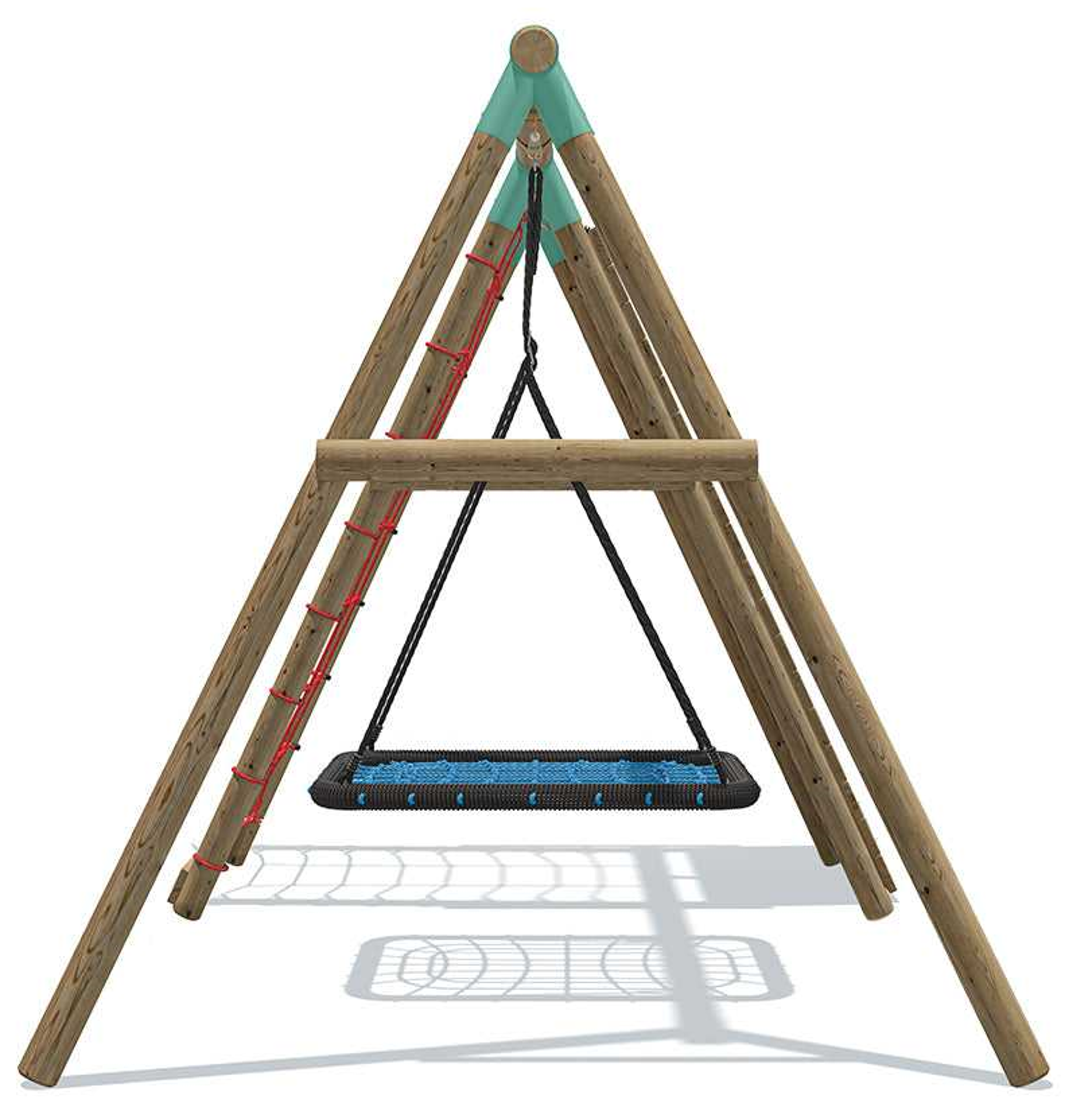 Wild Aussie Wooden Climber & Nest Swing Set