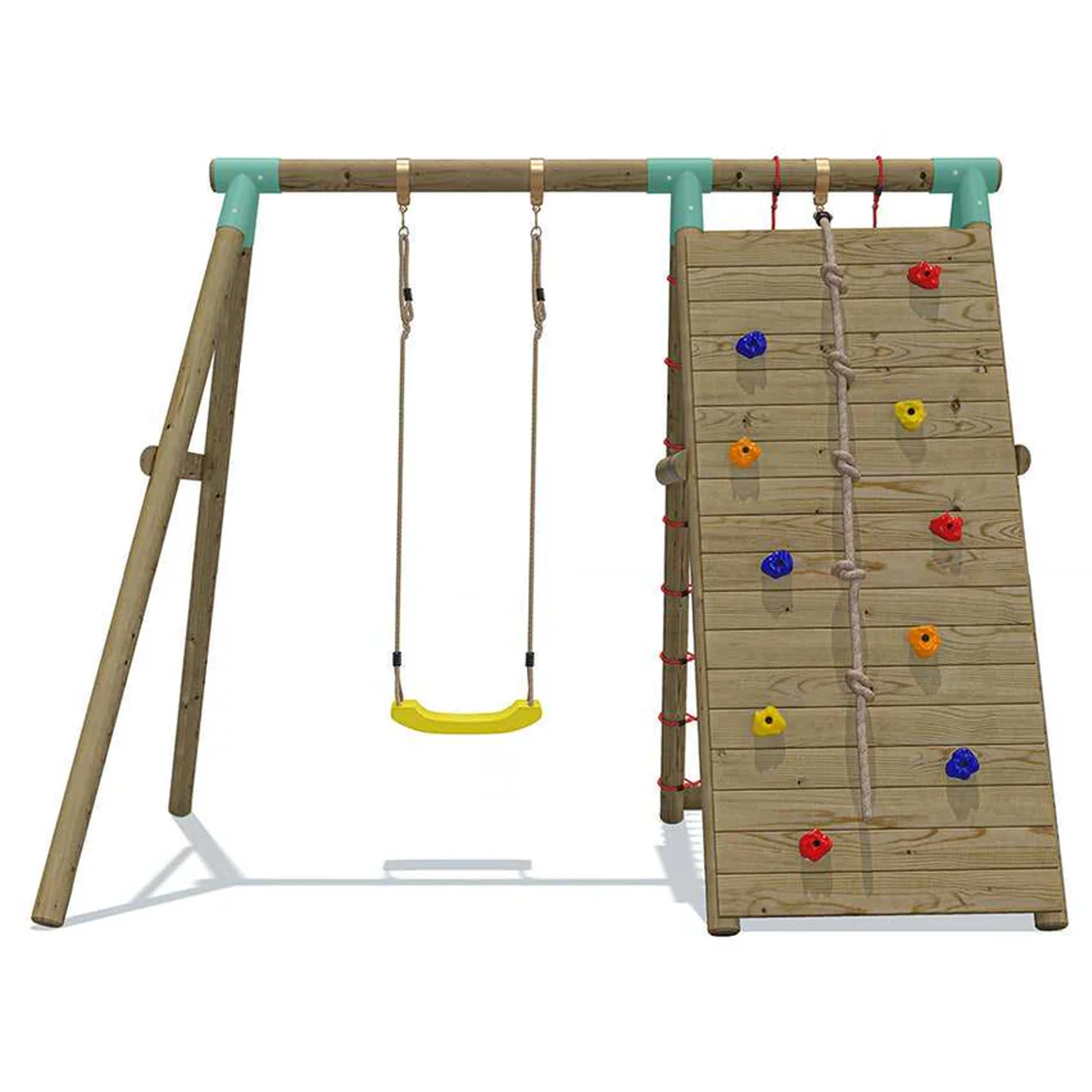 Wild Aussie Wooden Climber Swing Set