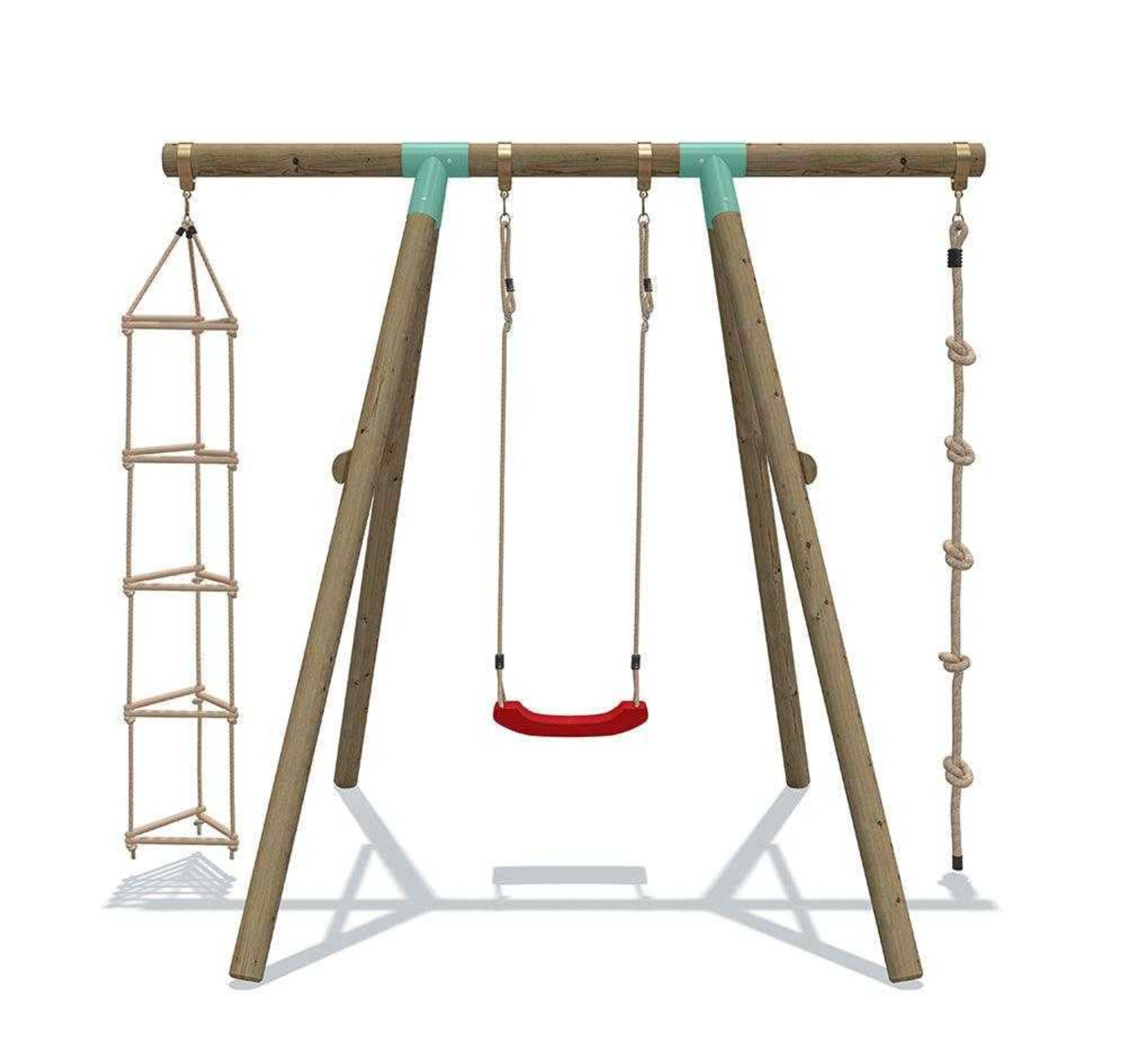 Wild Aussie 3 in 1 Wooden Swing Set