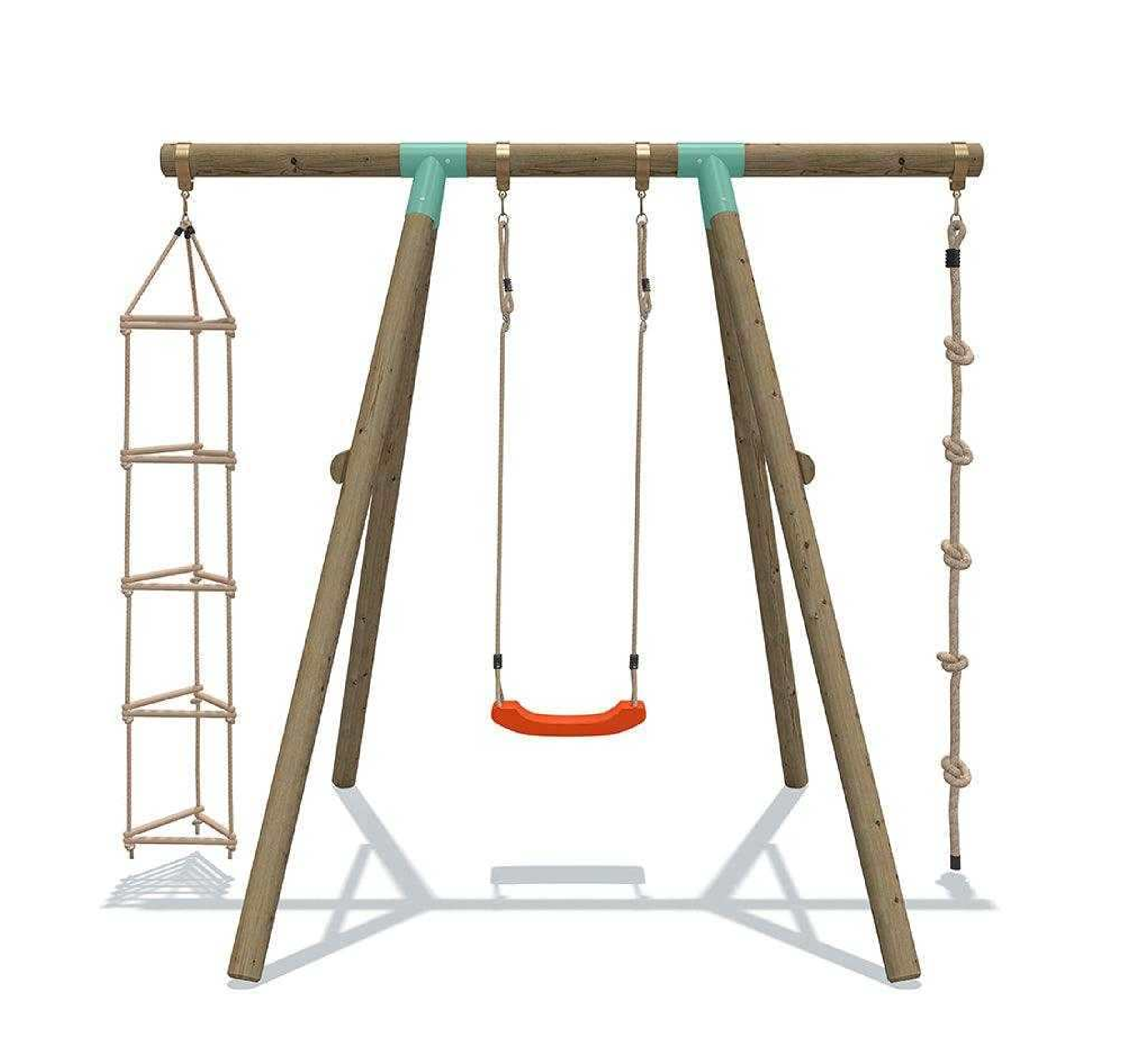 Wild Aussie 3 in 1 Wooden Swing Set