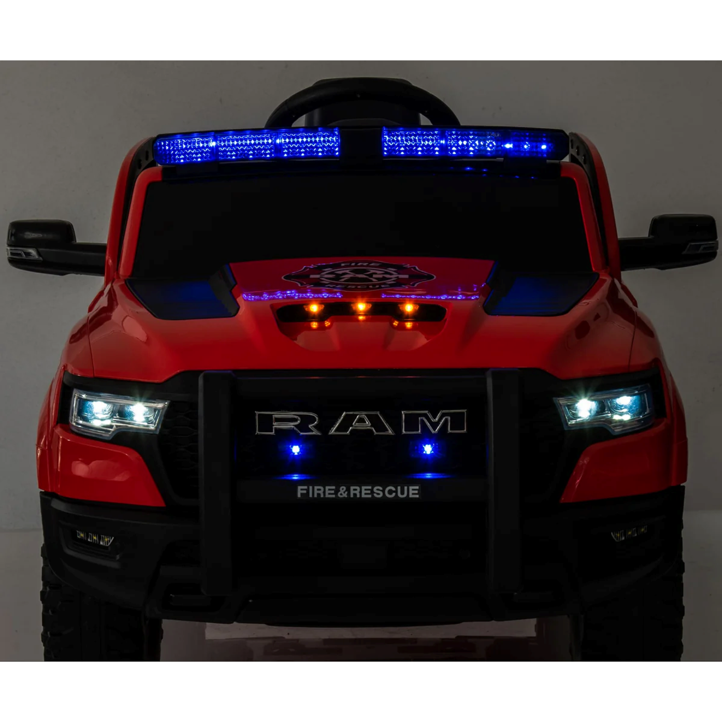 24v Licensed Dodge Ram Fire Truck Official Ride On 4x4
