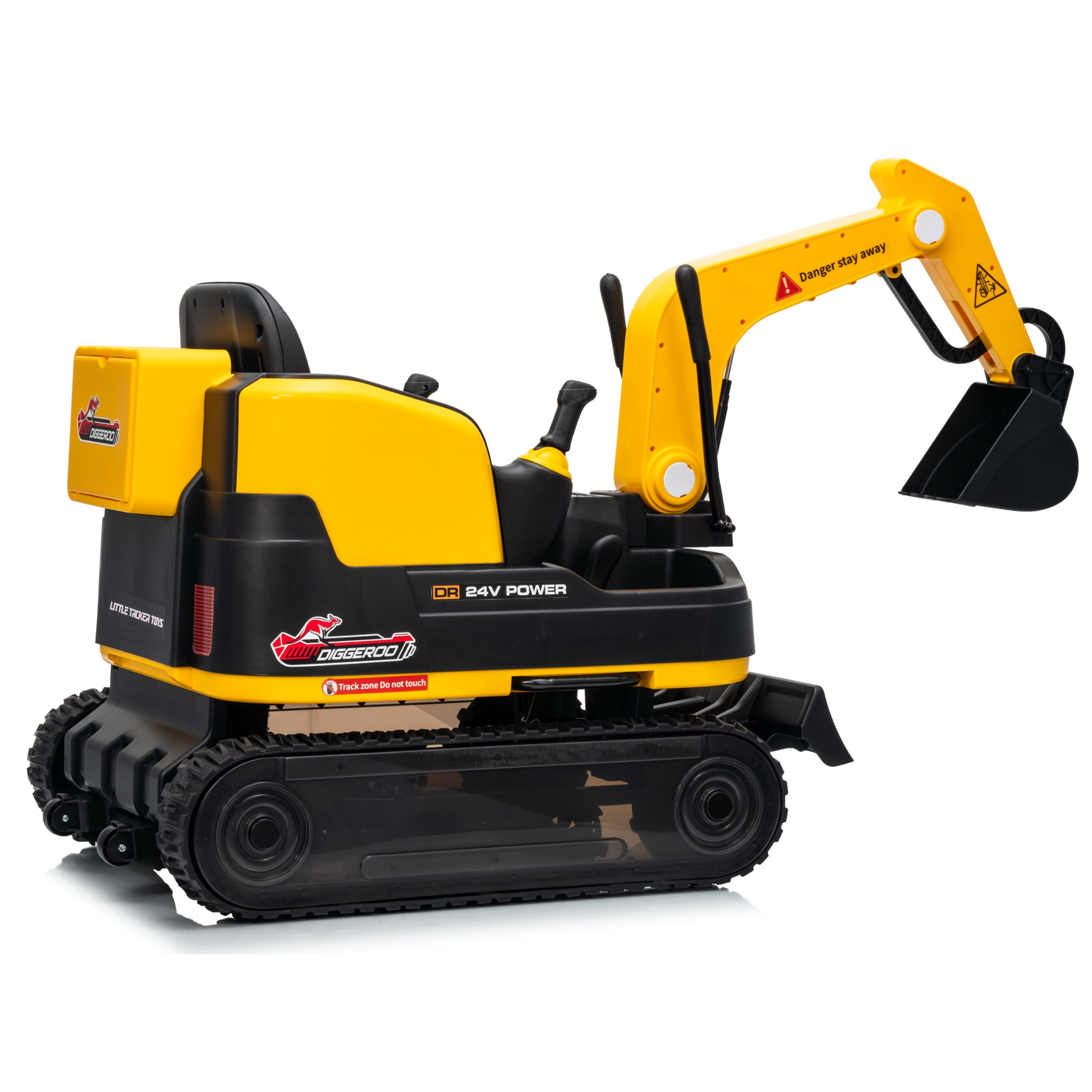 Diggeroo 24v Digger Excavator Ride On With Front Arm & Bucket Shovel