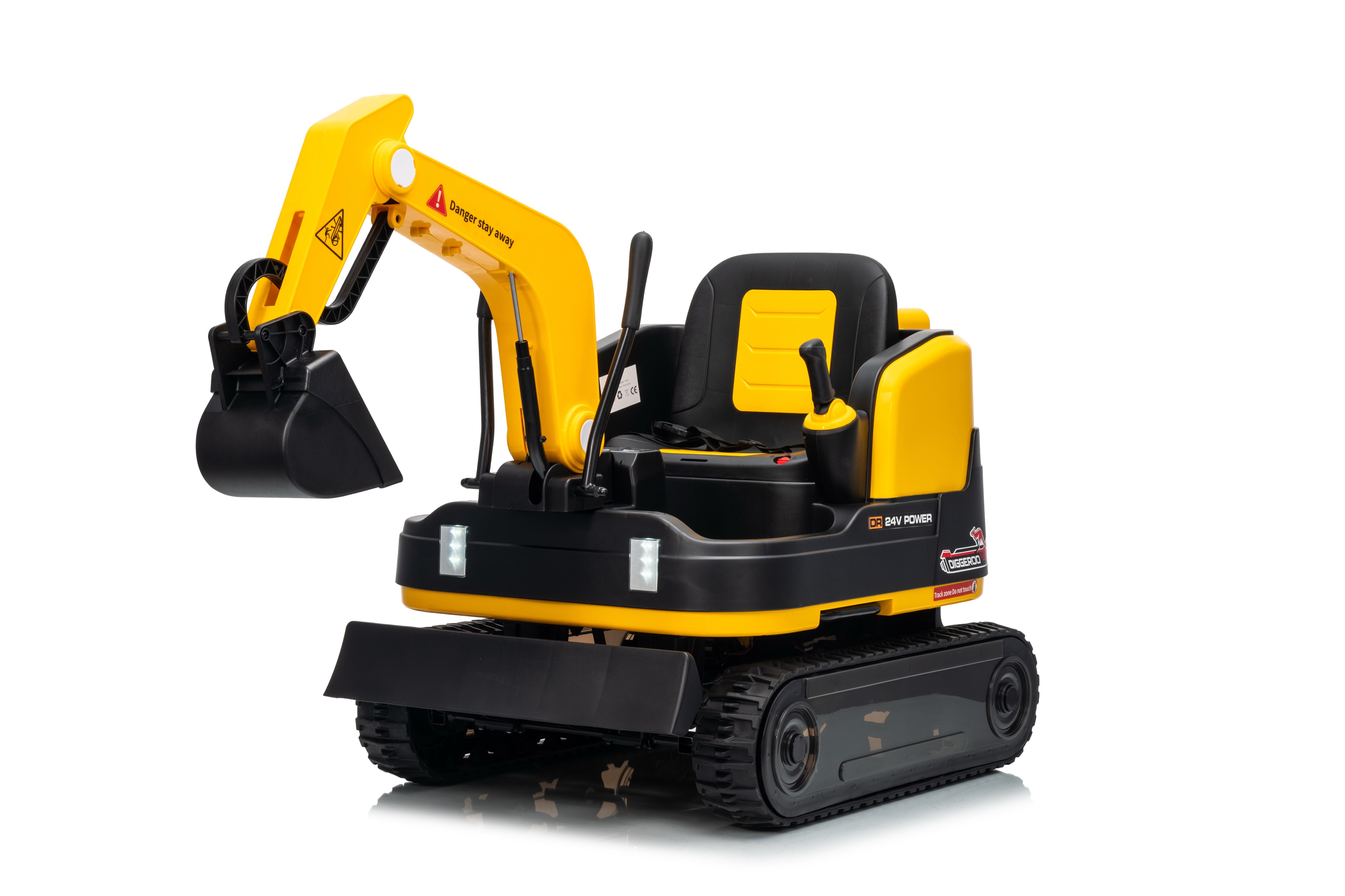 Diggeroo 24v Digger Excavator Ride On With Front Arm & Bucket Shovel
