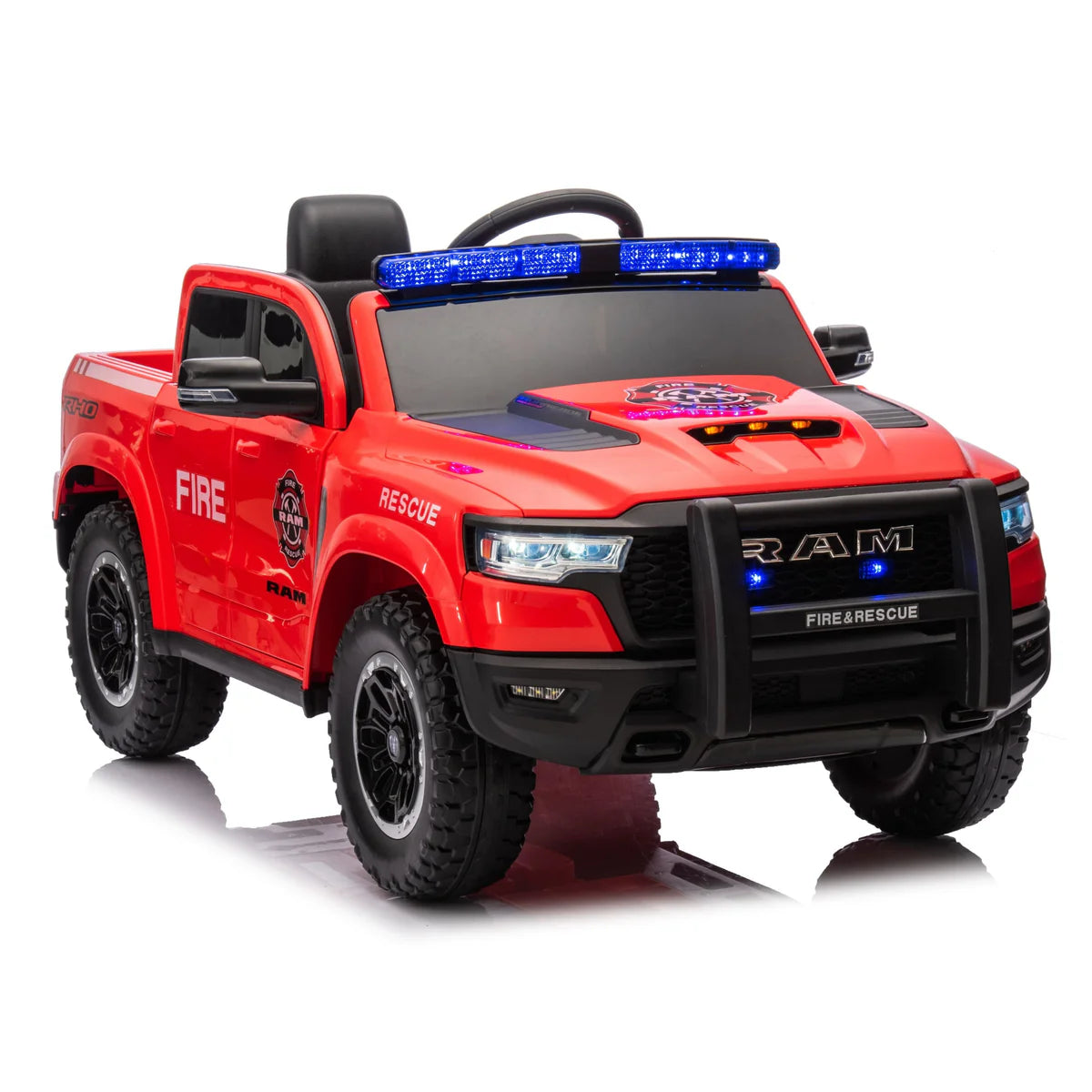 24v Licensed Dodge Ram Fire Truck Official Ride On 4x4