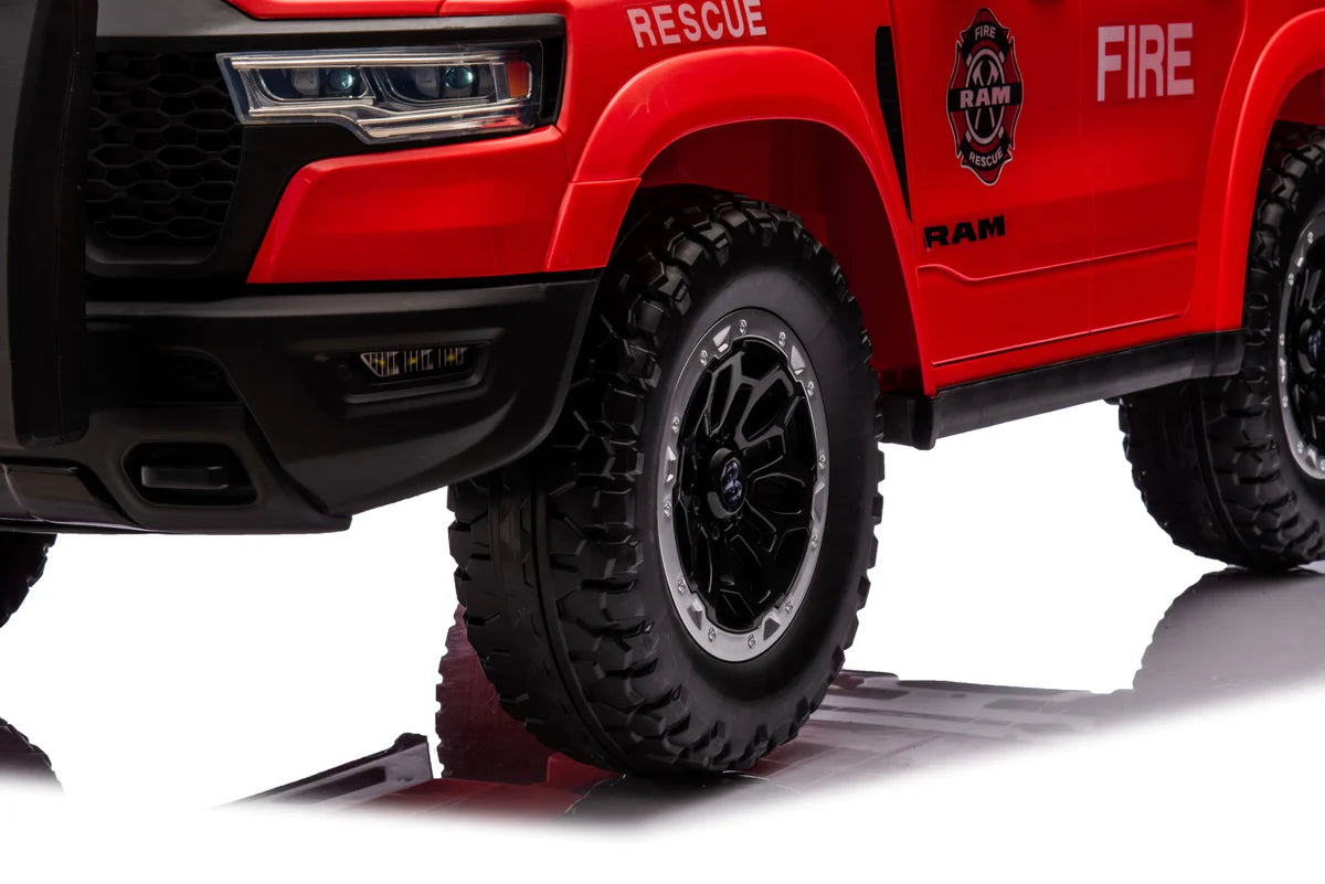 24v Licensed Dodge Ram Fire Truck Official Ride On 4x4