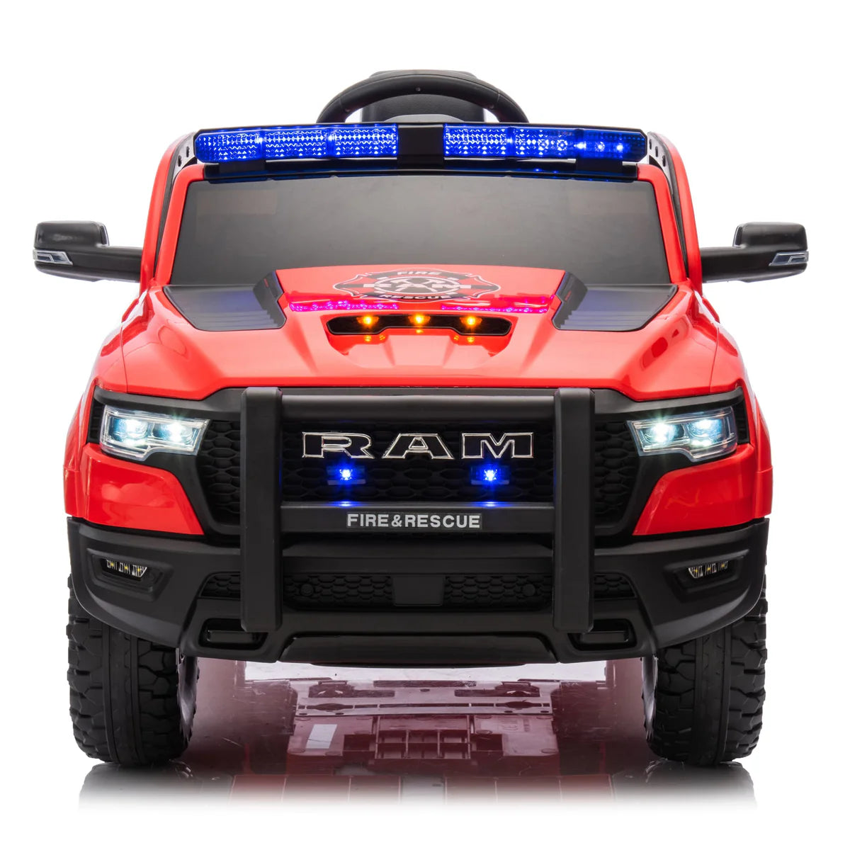24v Licensed Dodge Ram Fire Truck Official Ride On 4x4