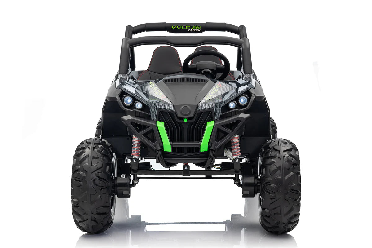 24v Carbon ride on buggy, black and lime green