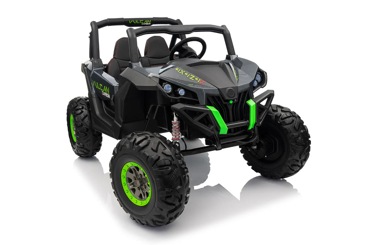 24v Carbon ride on buggy, black and lime green