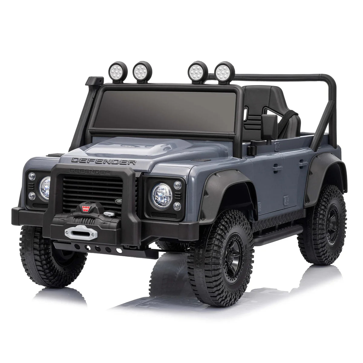 Model of a Land Rover Defender on a white background