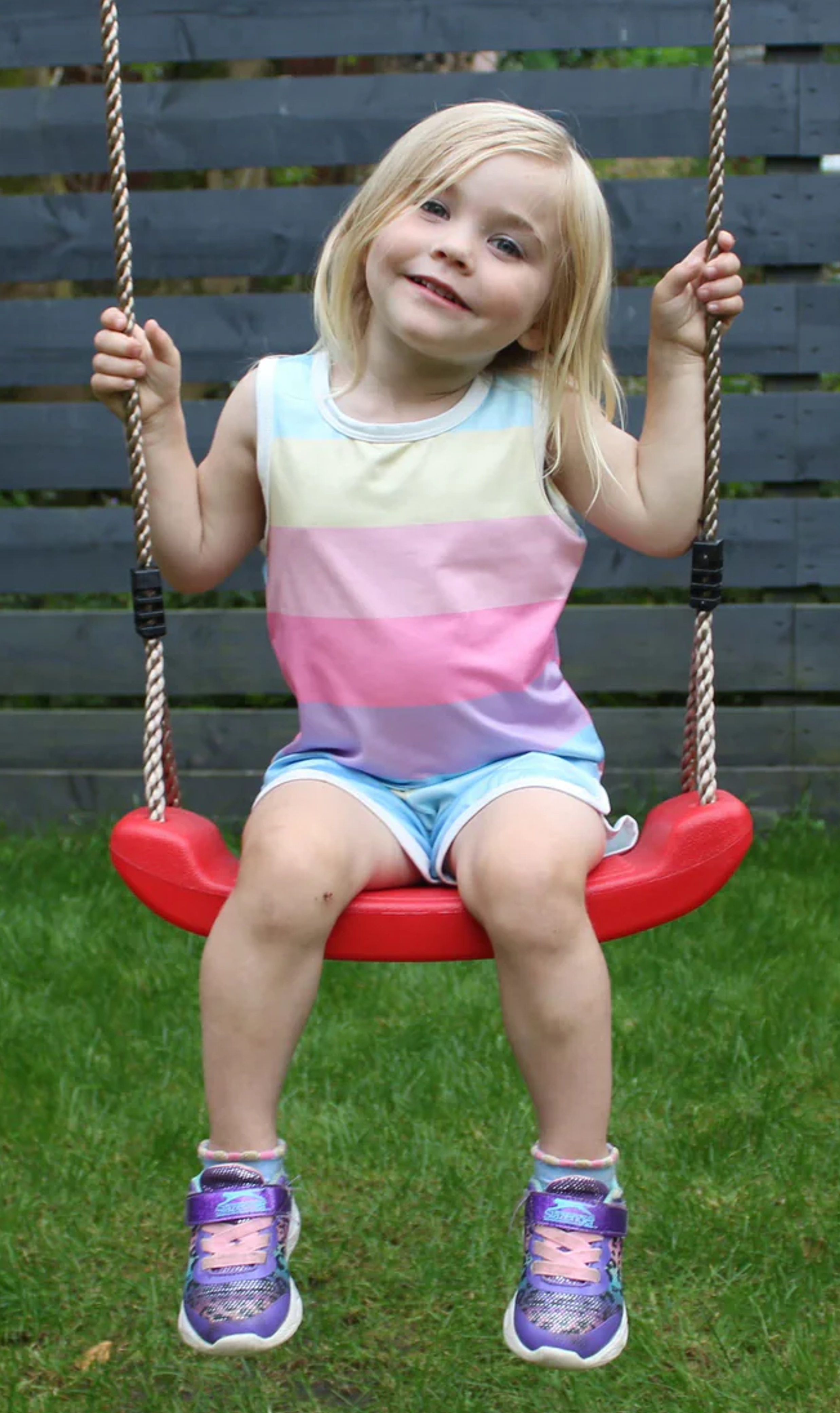 Wild Aussie Wooden Swing Set With Double Cargo Net