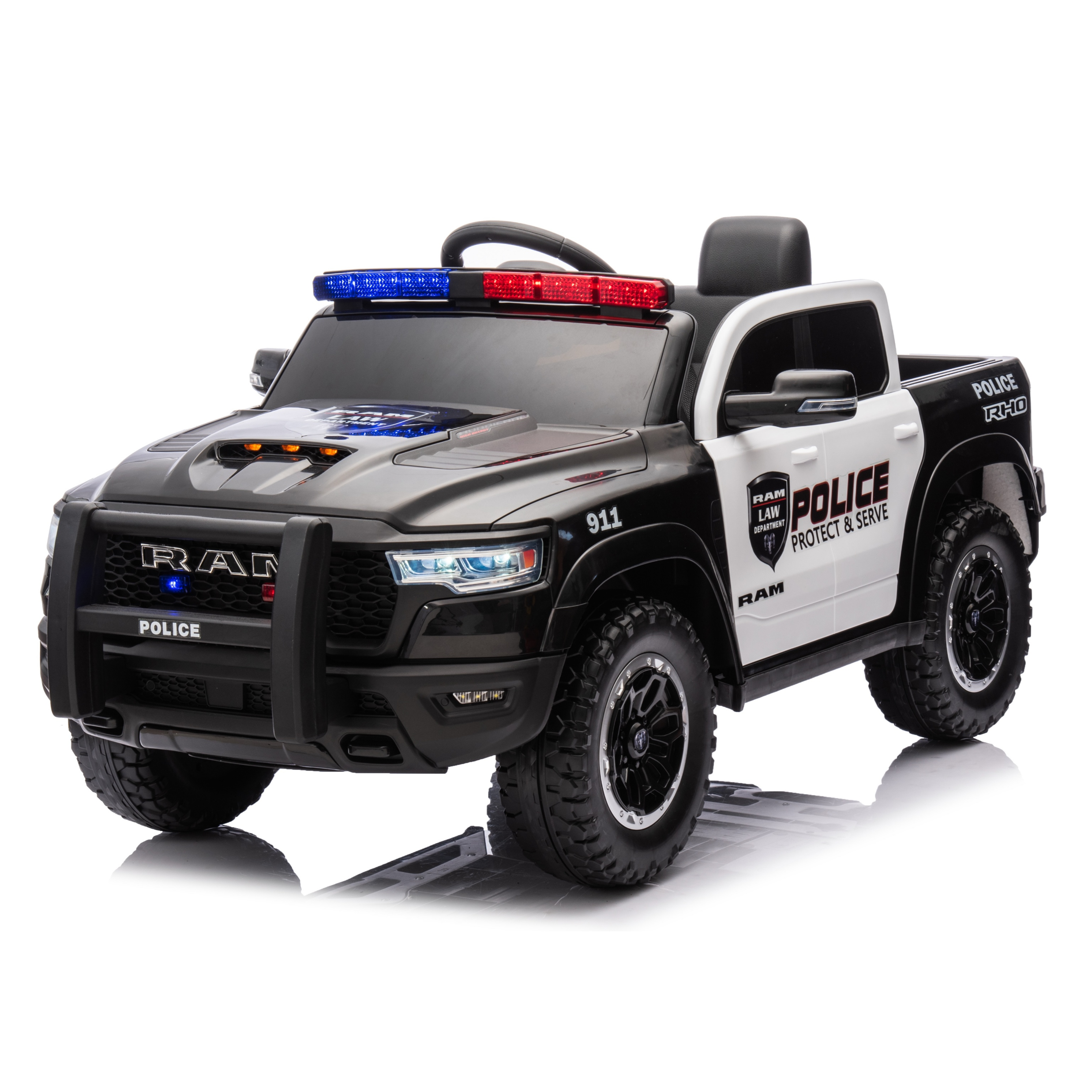 24v Dodge Ram Police 4WD Licensed Official Ride On SUV
