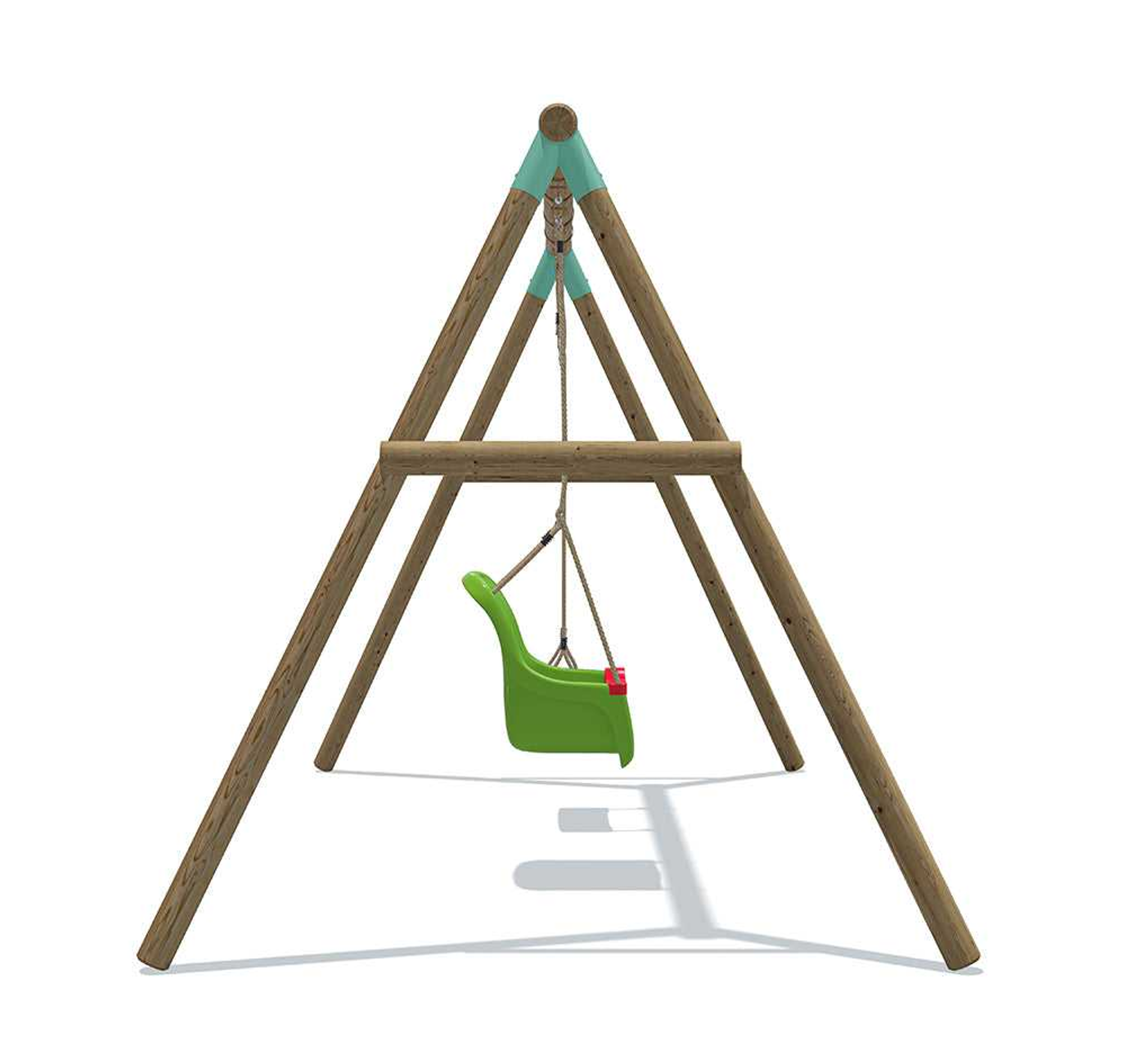 Wild Aussie Wooden Double Swing Set With Baby Seat