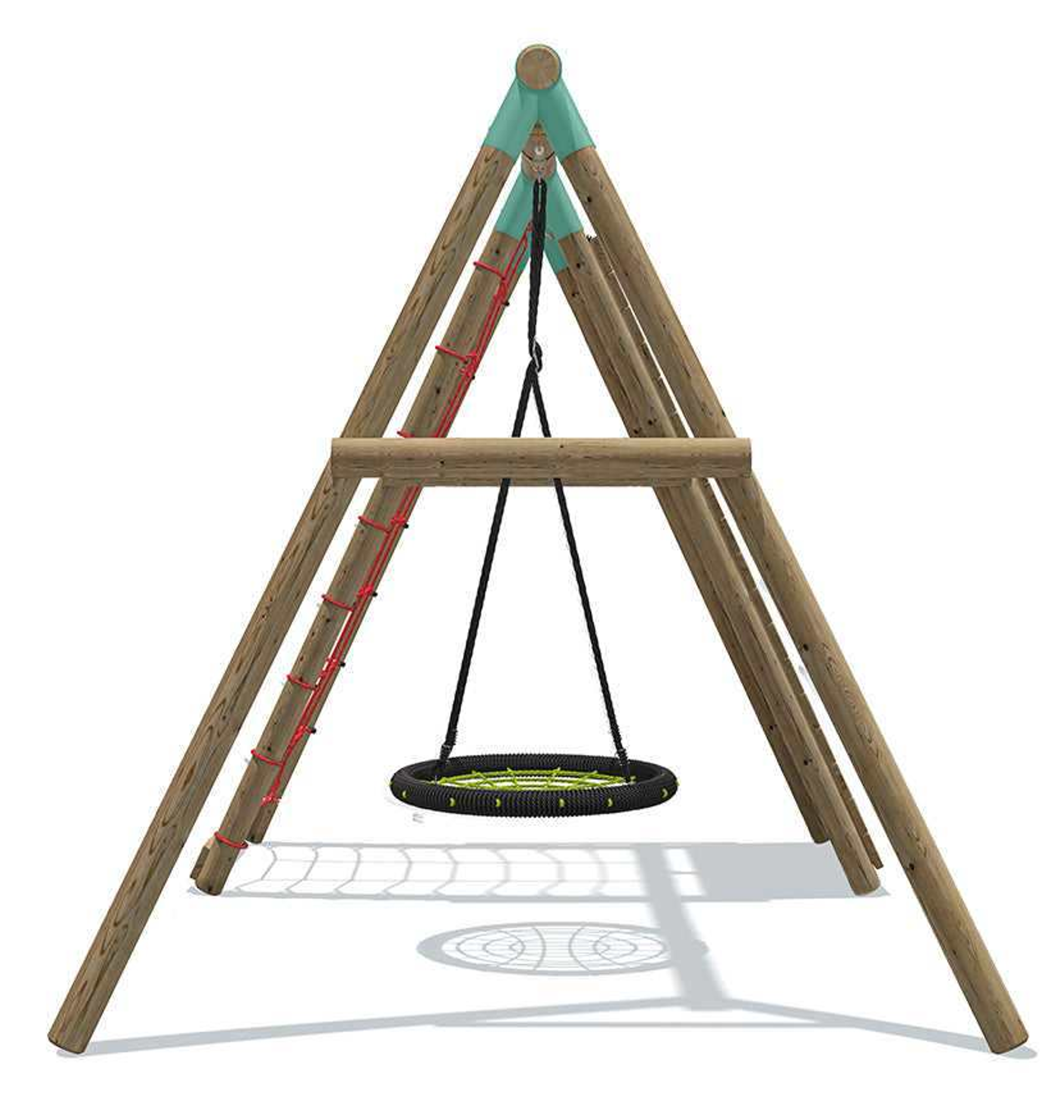 Wild Aussie Wooden Climber & 65cm Nest Swing Set