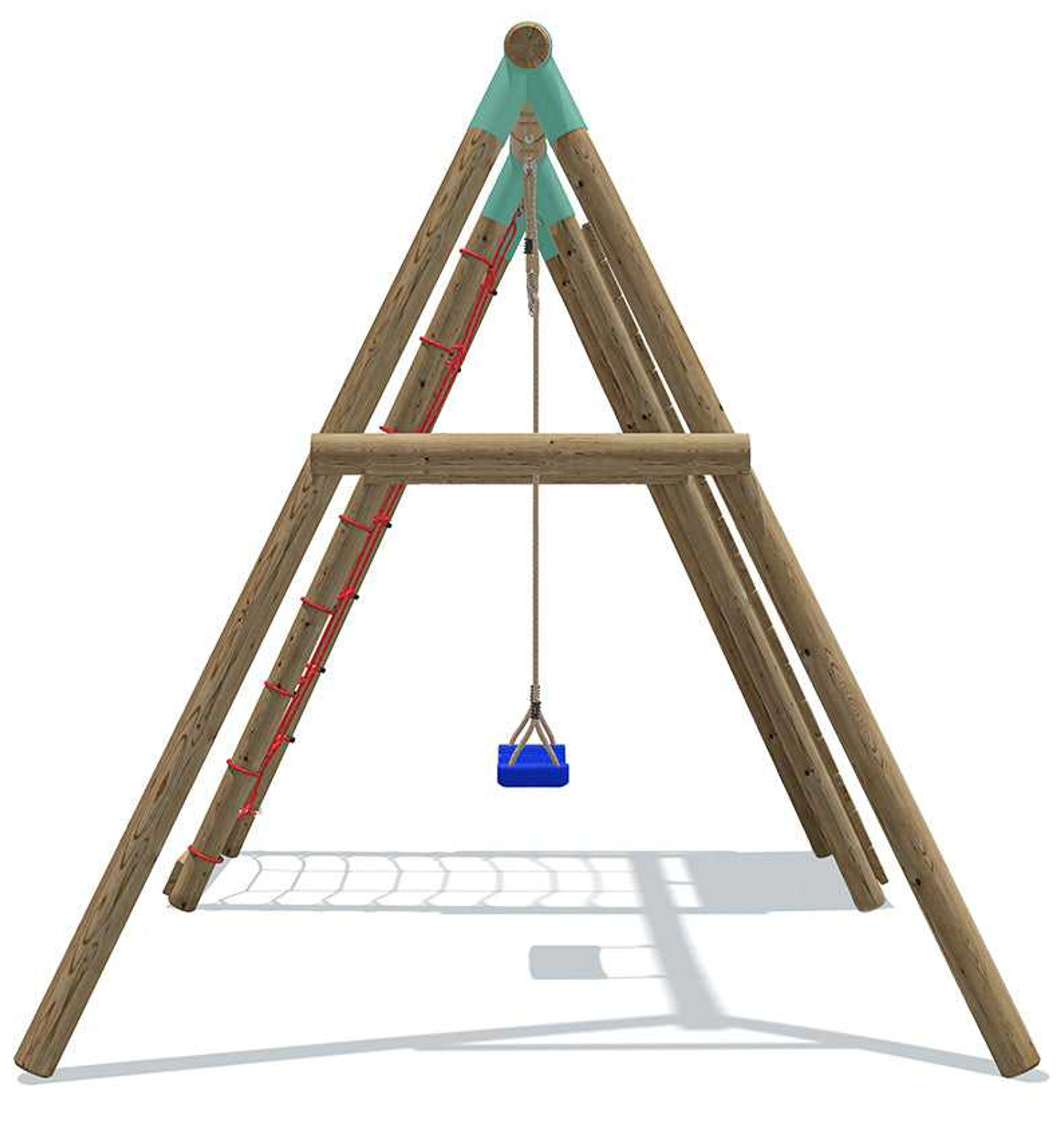 Wild Aussie Wooden Climber Swing Set