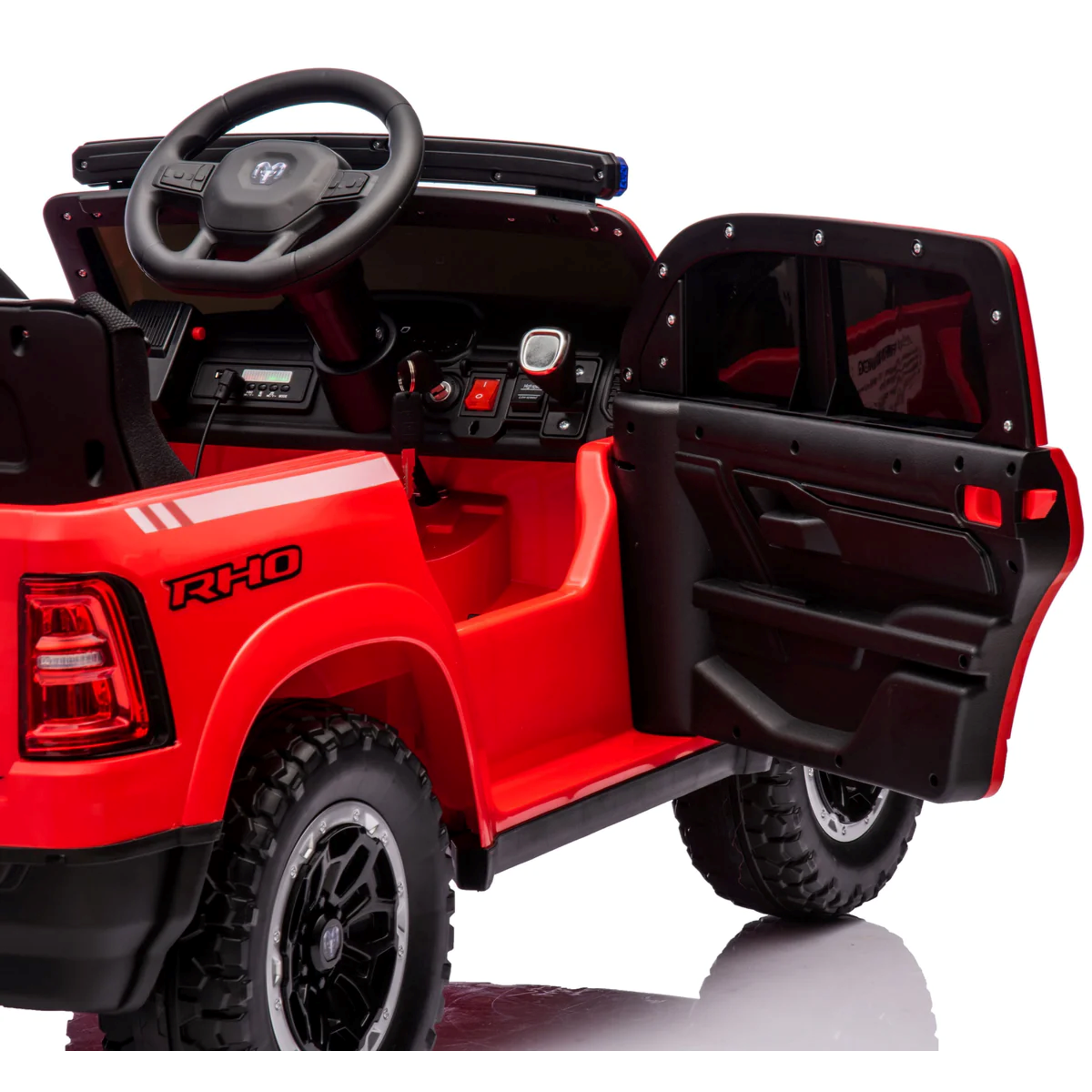24v Licensed Dodge Ram Fire Truck Official Ride On 4x4