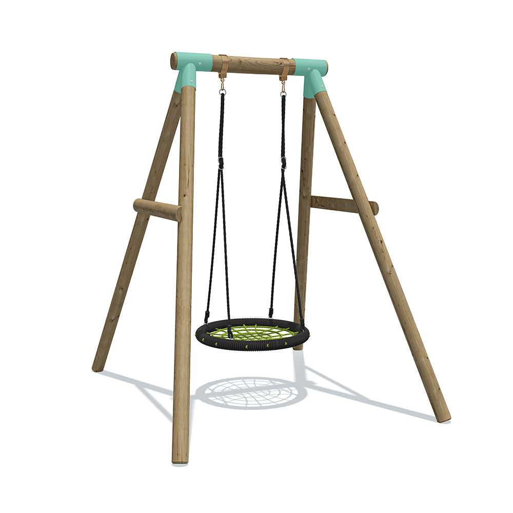 65cm Wooden Nest Swing Set for Kids Outdoor Fun