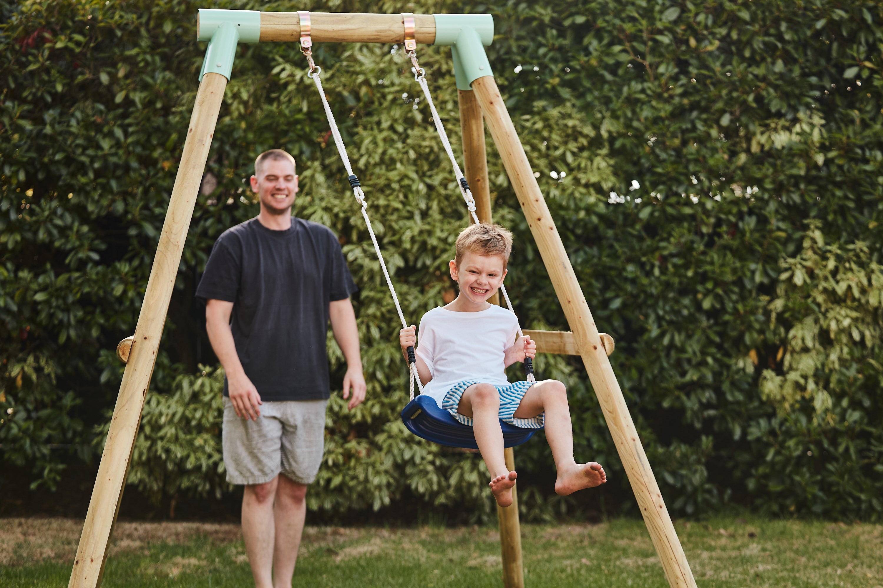 Wild Aussie “Grow With Me” 2-in-1 Wooden Swing Set