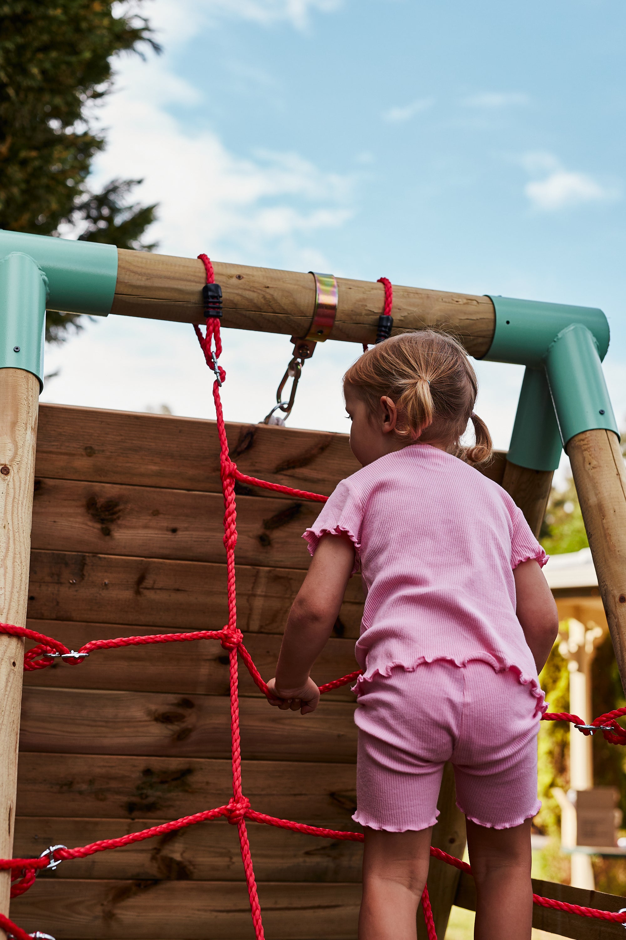 Wild Aussie Wooden Climber Swing Set