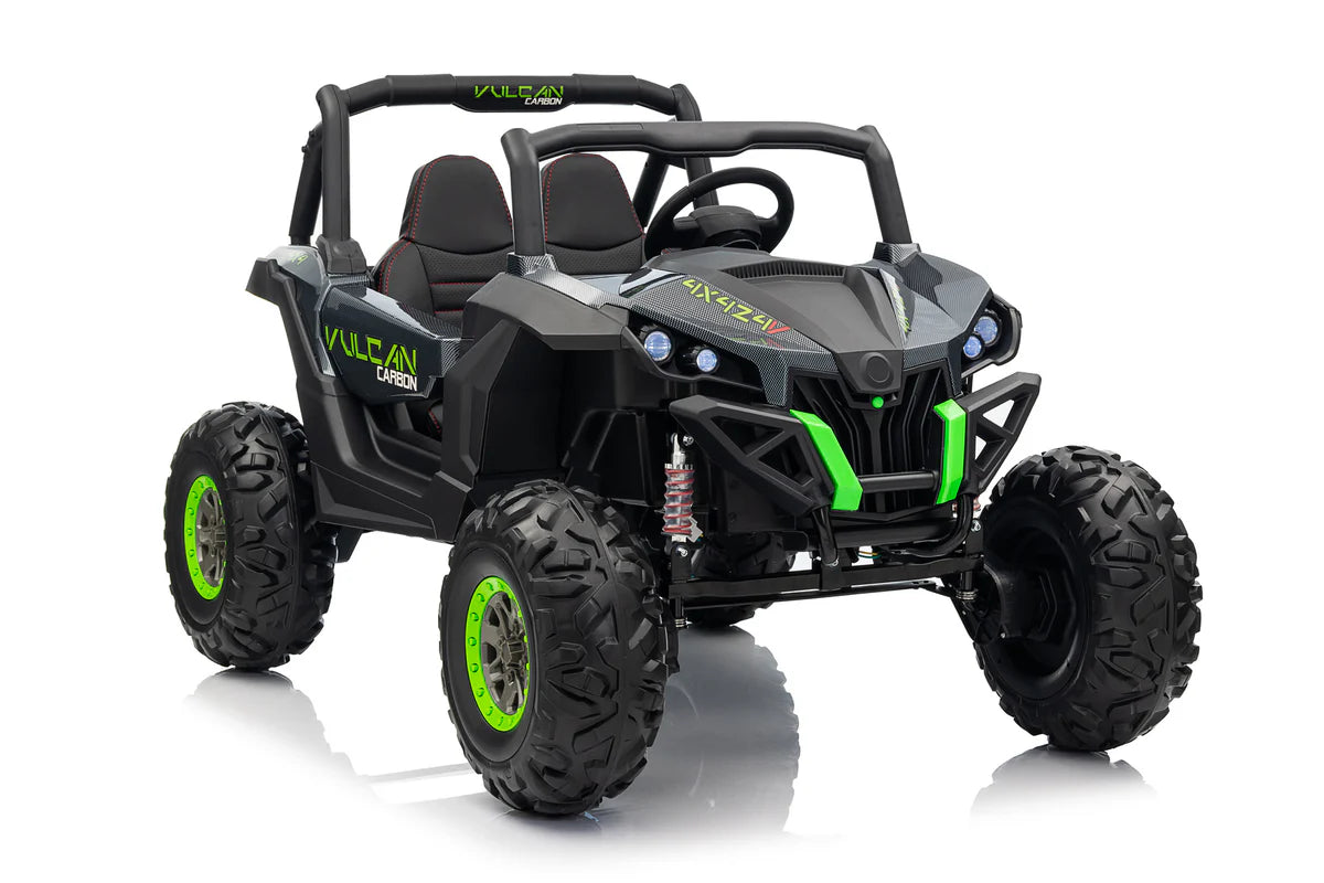 24v Carbon ride on buggy, black and lime green