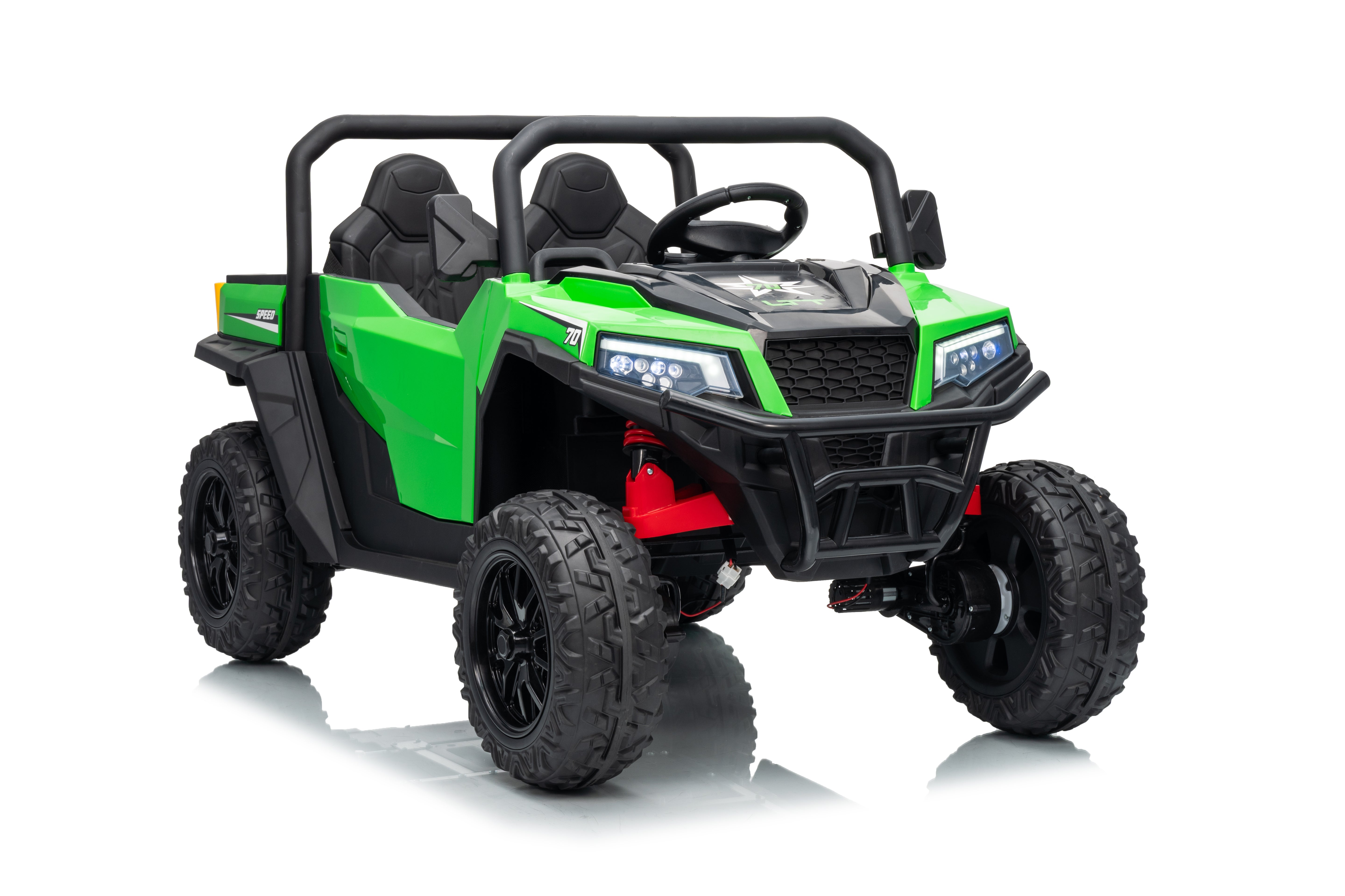 eva tyres and green colour body tipper truck 4x4