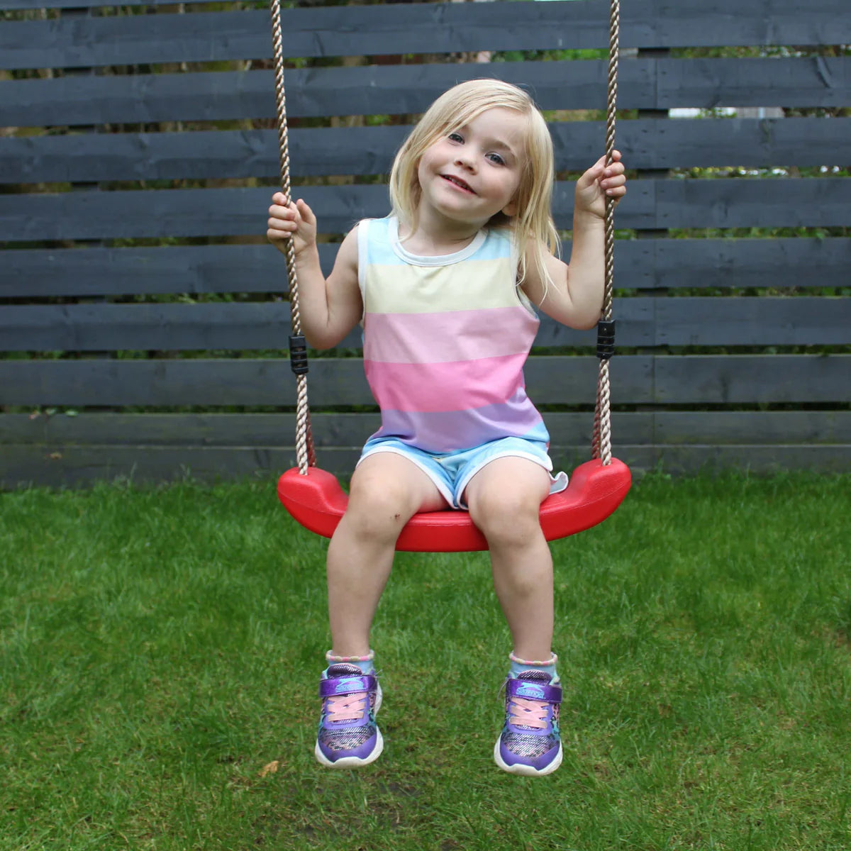 Wild Aussie Wooden Swing Set With Double Cargo Net