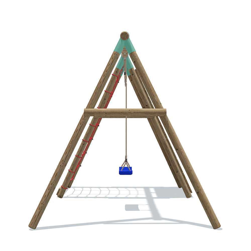 Wild Aussie Wooden Climber Swing Set