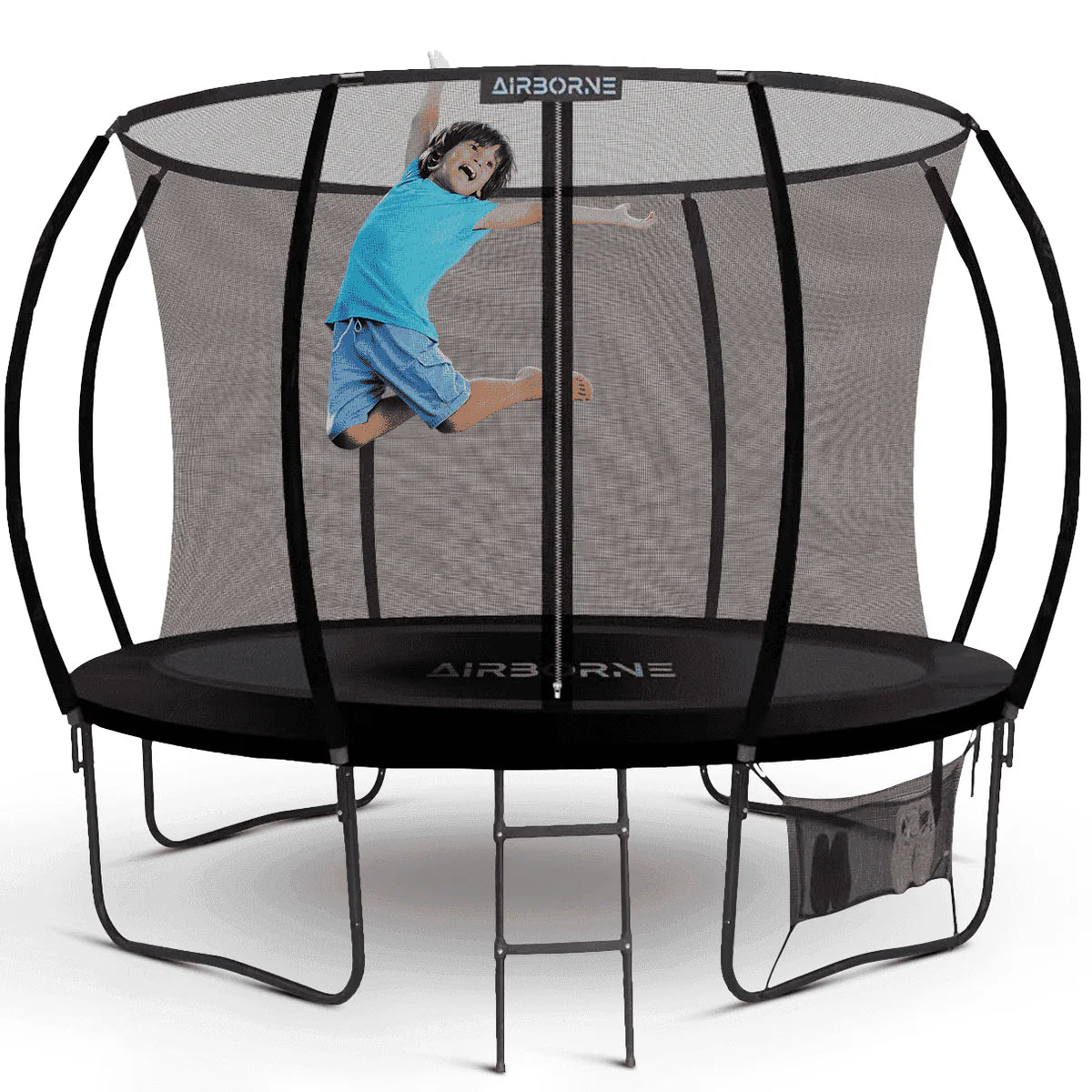 12ft Trampoline with shoe holder and access ladder