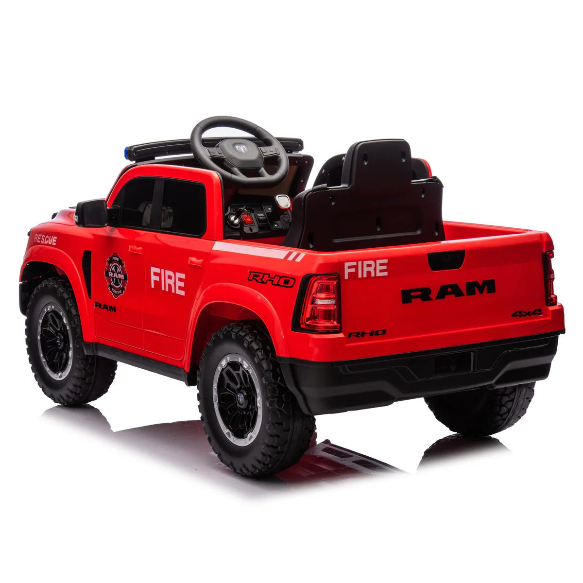 24v Licensed Dodge Ram Fire Truck Official Ride On 4x4
