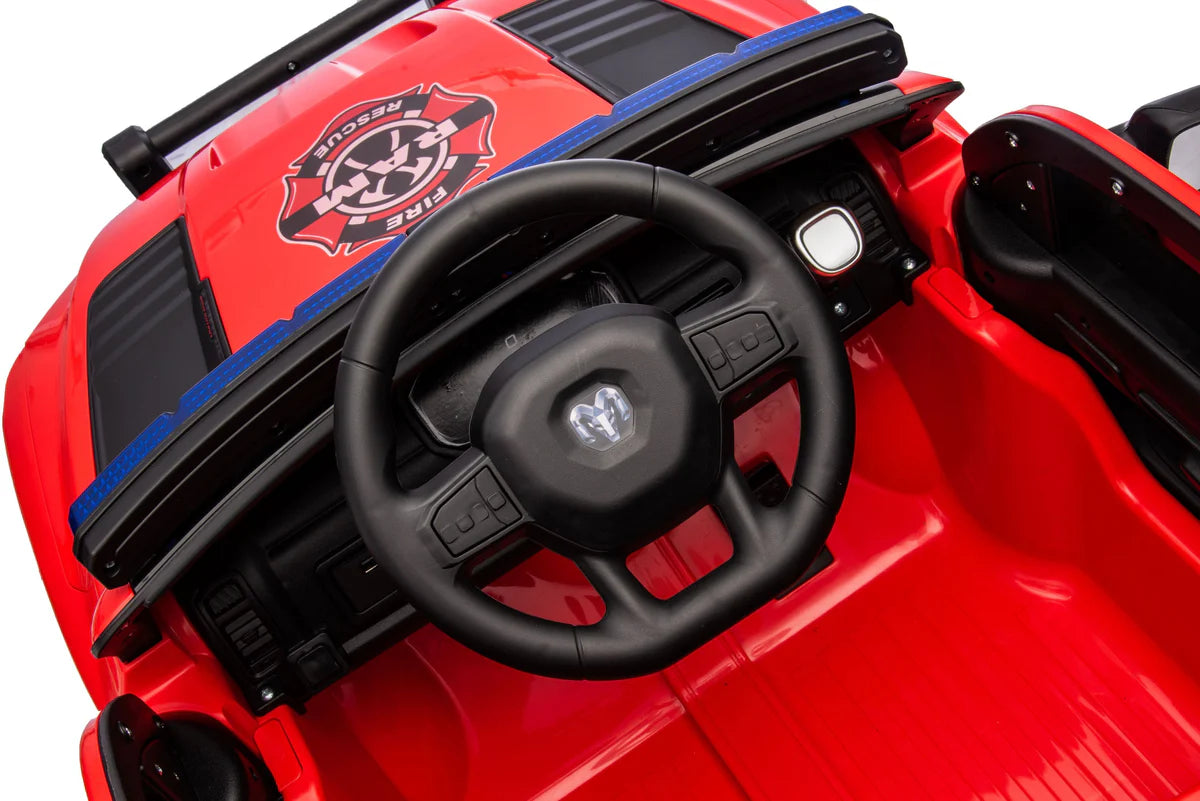 24v Licensed Dodge Ram Fire Truck Official Ride On 4x4