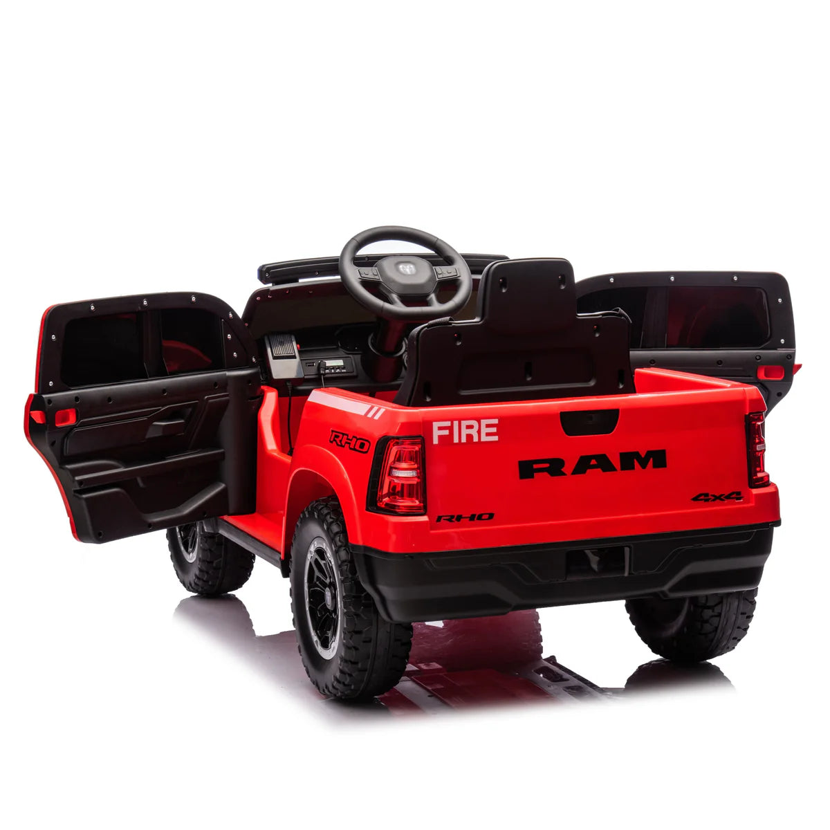 24v Licensed Dodge Ram Fire Truck Official Ride On 4x4