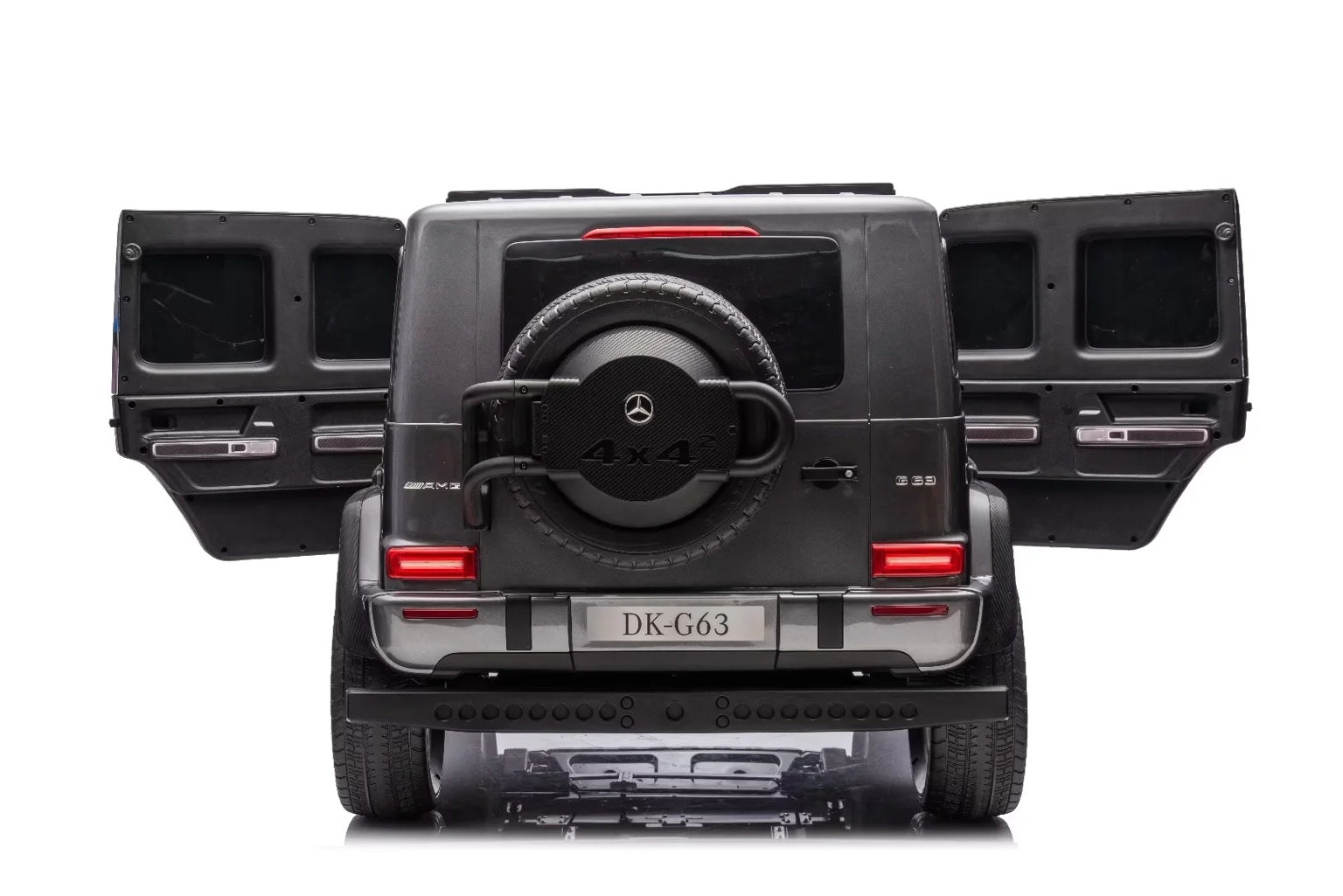 24V Licensed Mercedes-AMG G63 4WD Kids Ride-On Car with Remote Control- Painted Grey