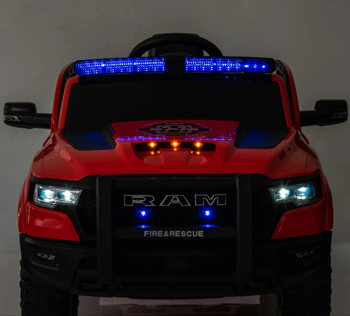 24v Licensed Dodge Ram Fire Truck Official Ride On 4x4