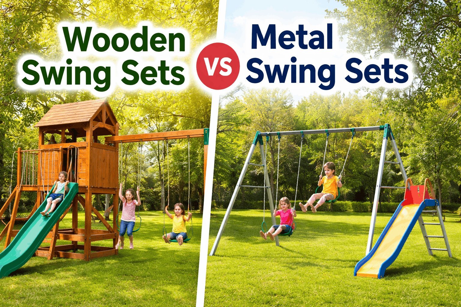 Wooden Swing Sets vs Metal Swing Sets - Which One to Choose?