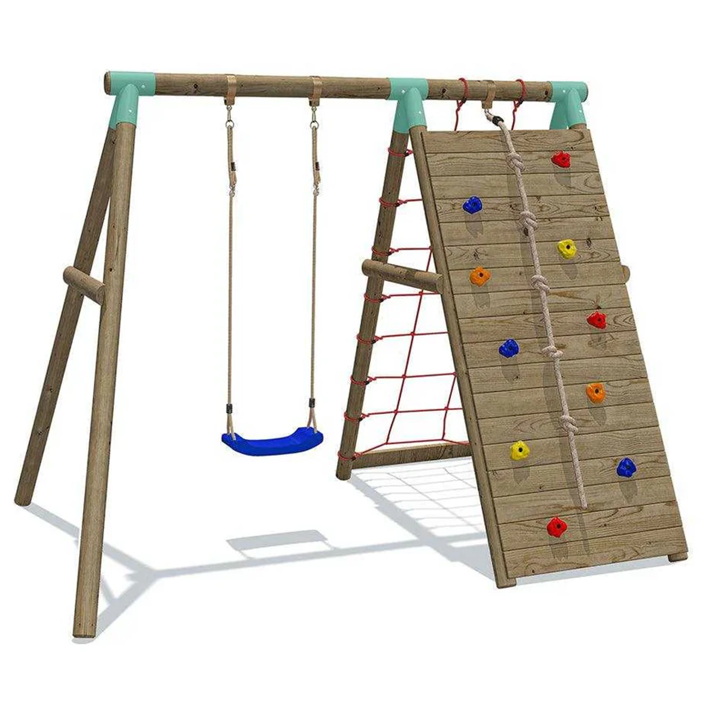 Wild Aussie Wooden Climber Swing Set