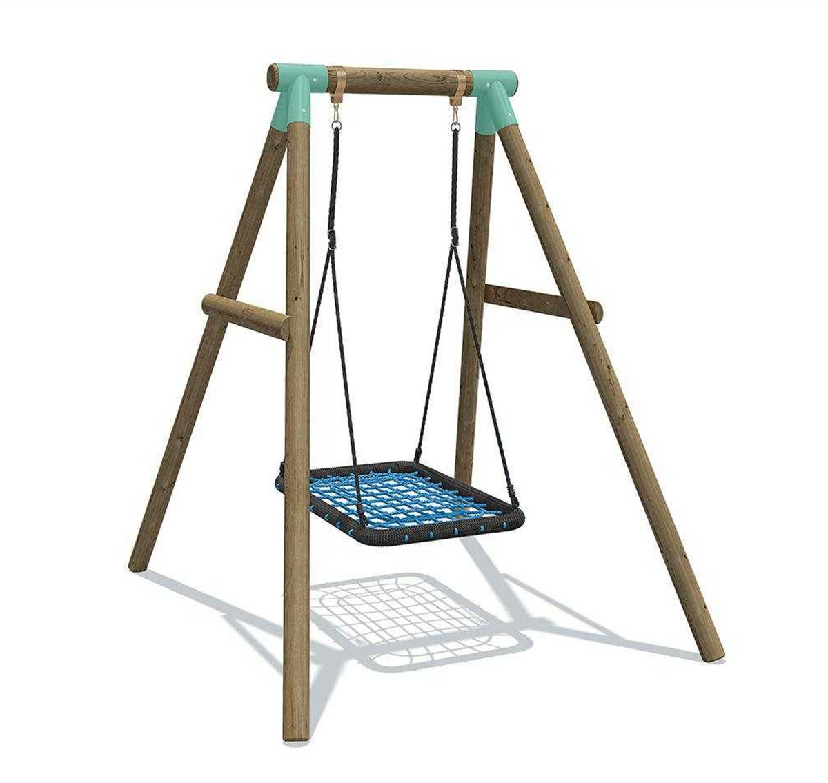 Rectangular Swing Rectangle Nest Wooden Swing Set | Outdoor Fun for Kids