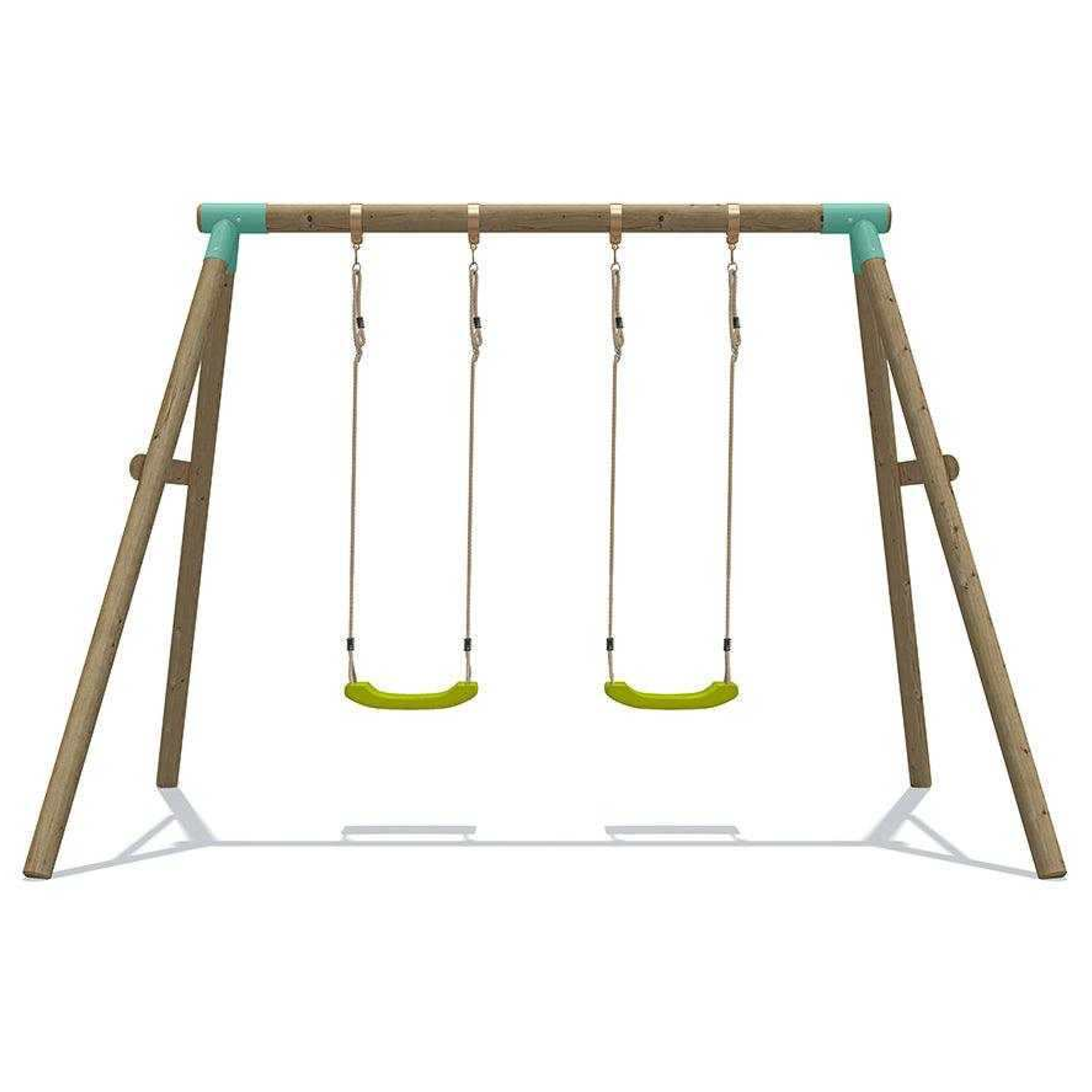 Wild Aussie Double Seat Wooden Swing Set