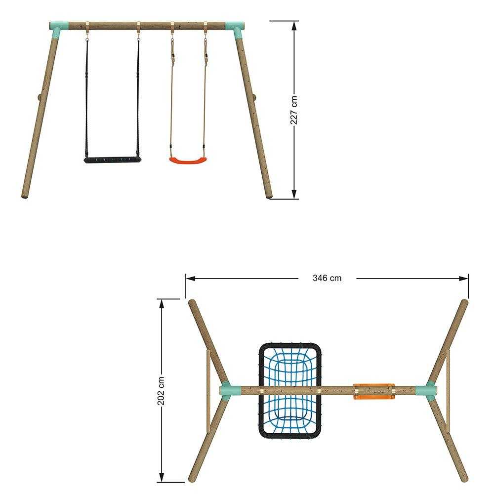 Wild Aussie Rectangle Nest & Swing Set