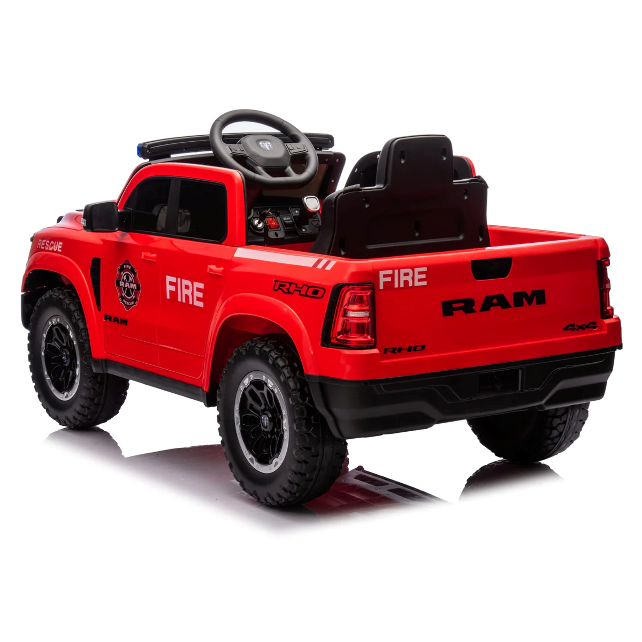 24v Licensed Dodge Ram Fire Truck Official Ride On 4x4