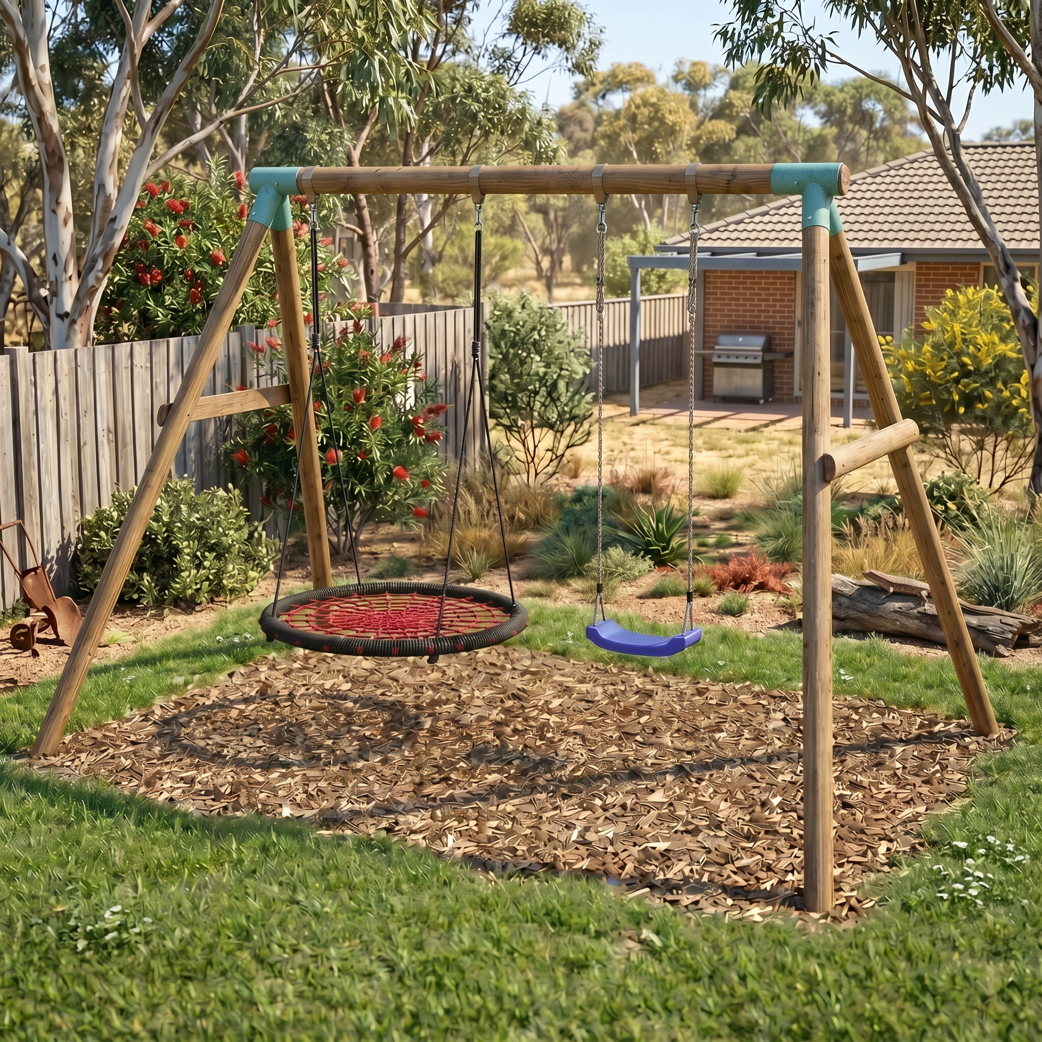 Wild Aussie 120cm Round Nest with Swing Seat