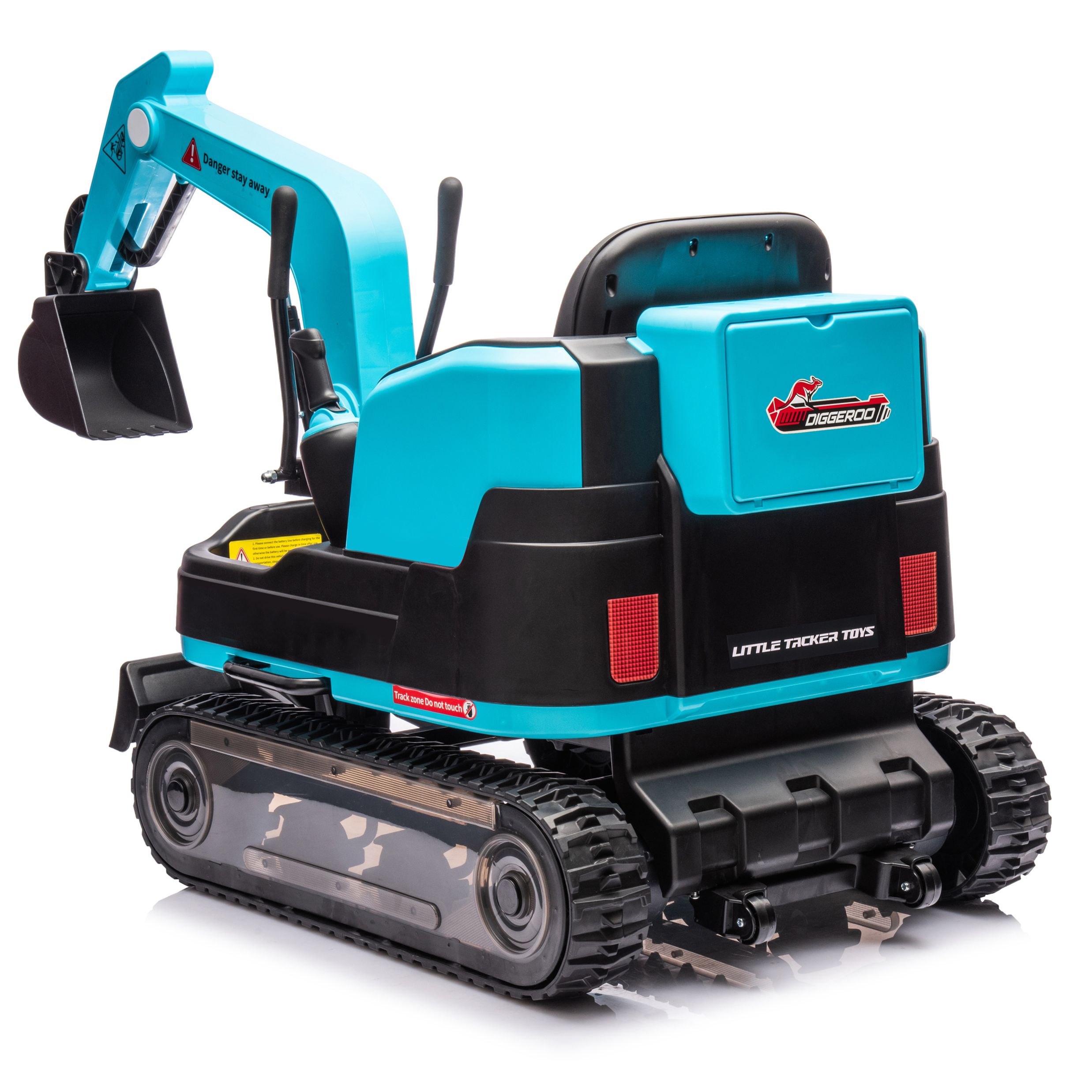 Diggeroo 24v Digger Excavator Ride On With Front Arm & Bucket Shovel