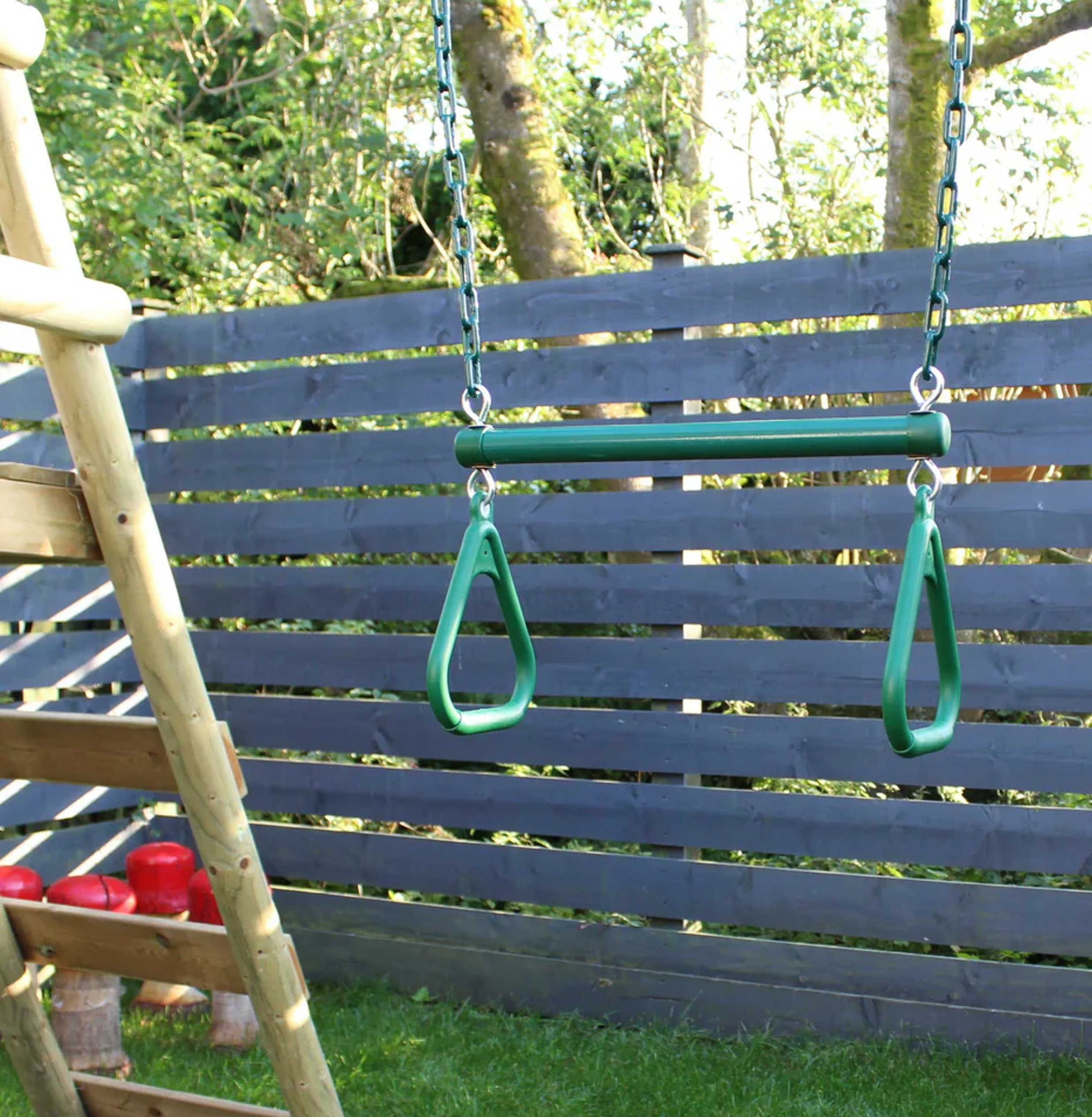 Wild Aussie Triple Wooden Swing & Trapeze Bar Set