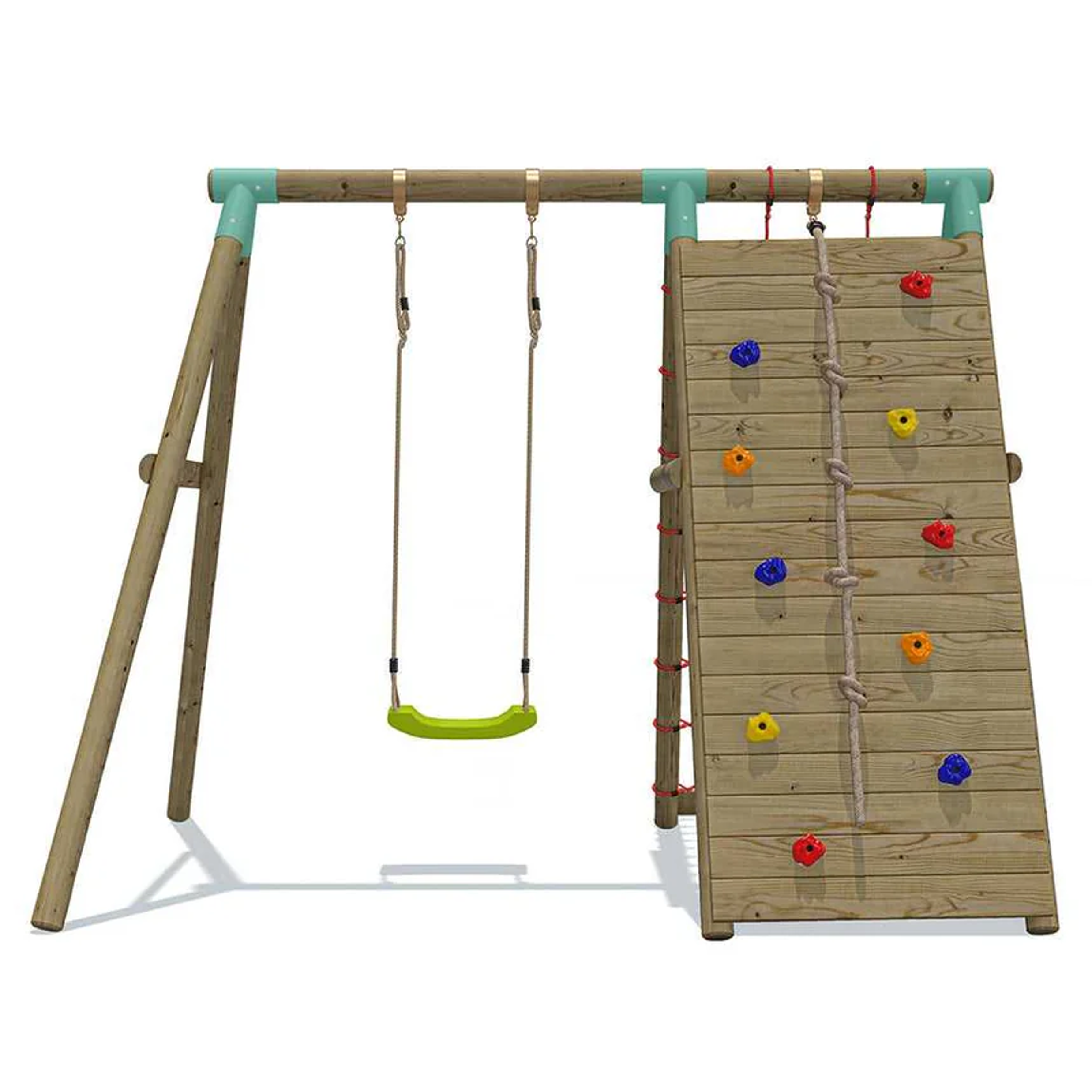 Wild Aussie Wooden Climber Swing Set