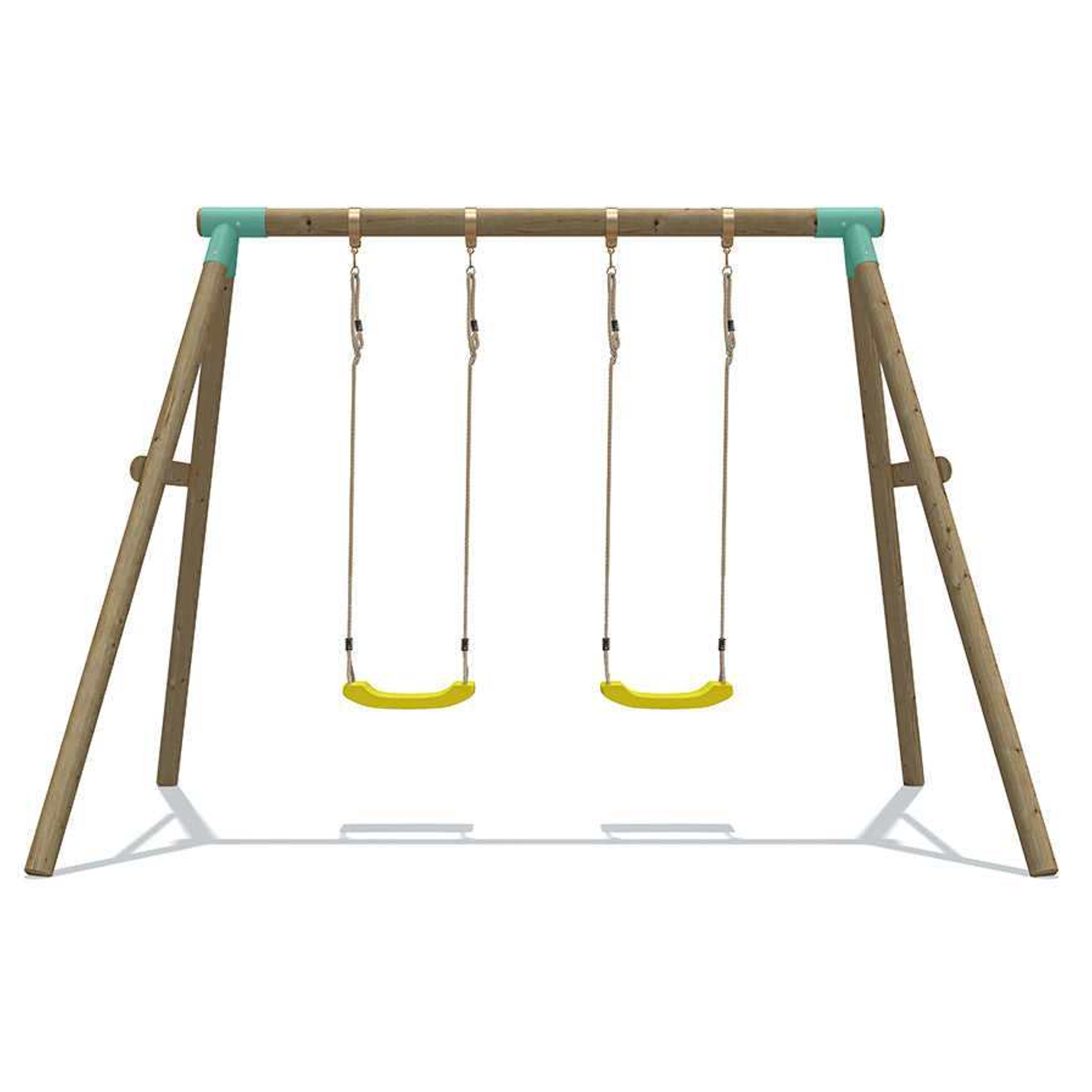 Wild Aussie Double Seat Wooden Swing Set